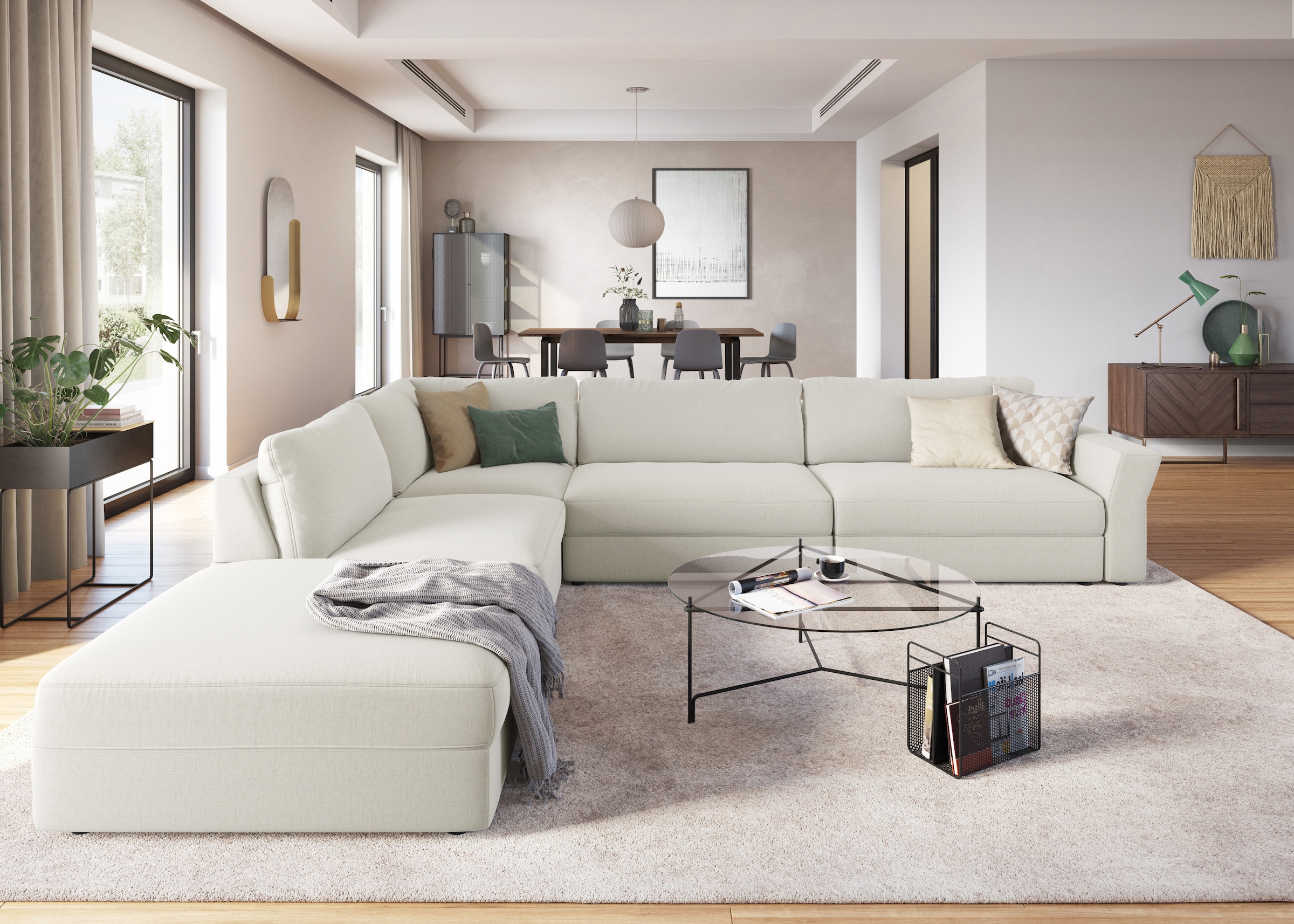 sit&more Canapé d'angle »Cadabra L-Form« Breite 356 cm, mit Sitztiefenverstellung