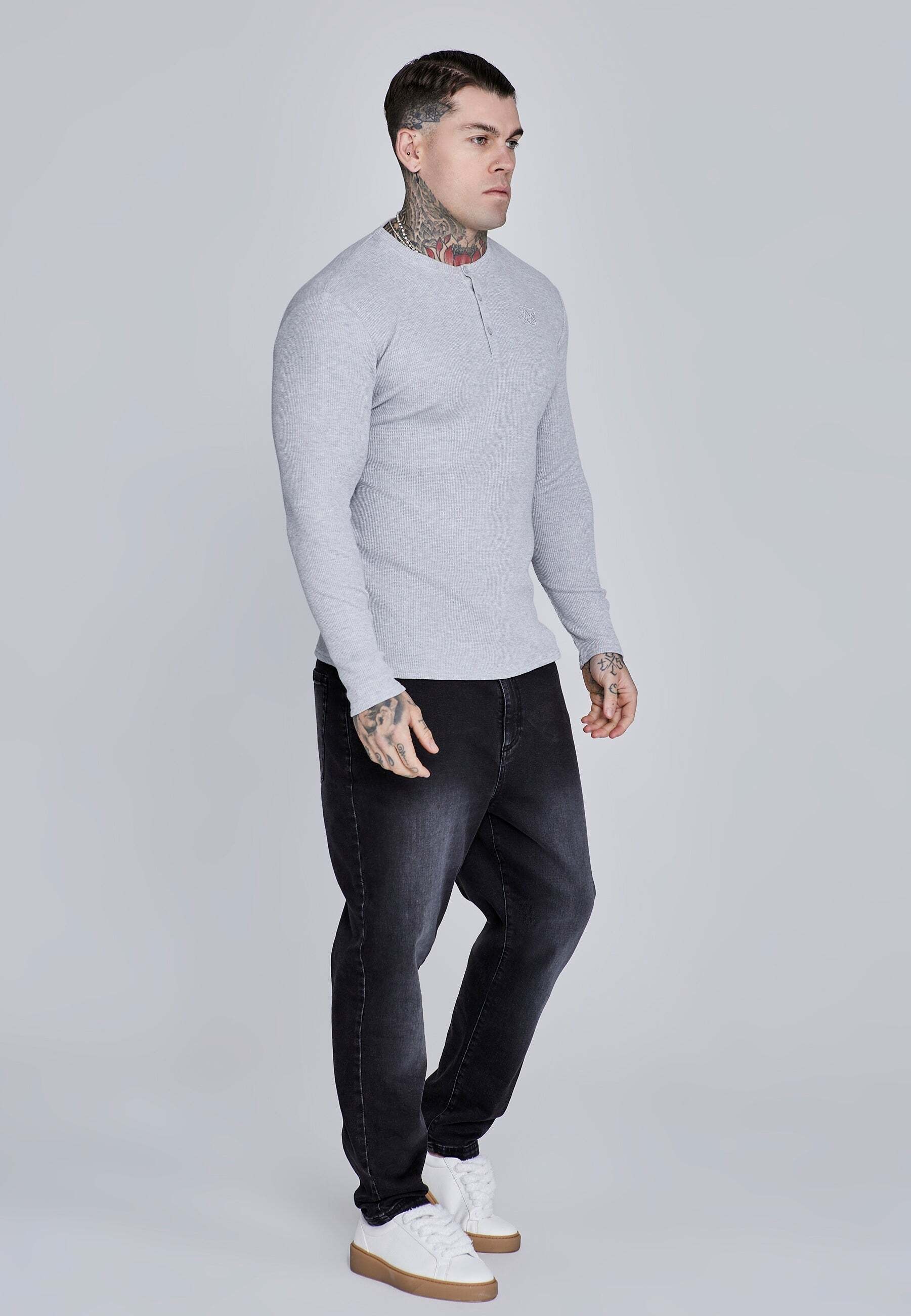 Siksilk T-Shirt »Siksilk T-Shirt Henley T-Shirt«