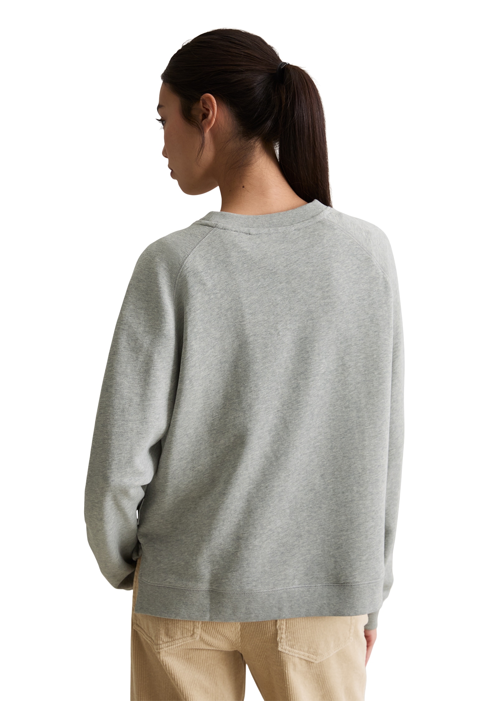 Marc O'Polo DENIM Sweatshirt , Bio-Baumwolle, Logo-Schriftzug, Rundhalsausschnitt
