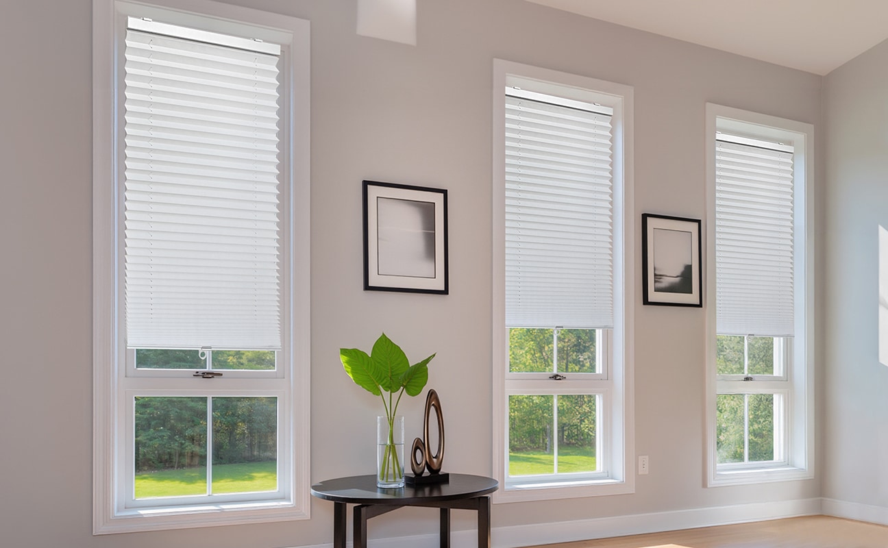 GOODproduct Plissee »LORRI« Lichtschutz ohne Bohren freihängend Freihängendes Design ohne störende Schnüre oder Ketten - NEUHEIT!