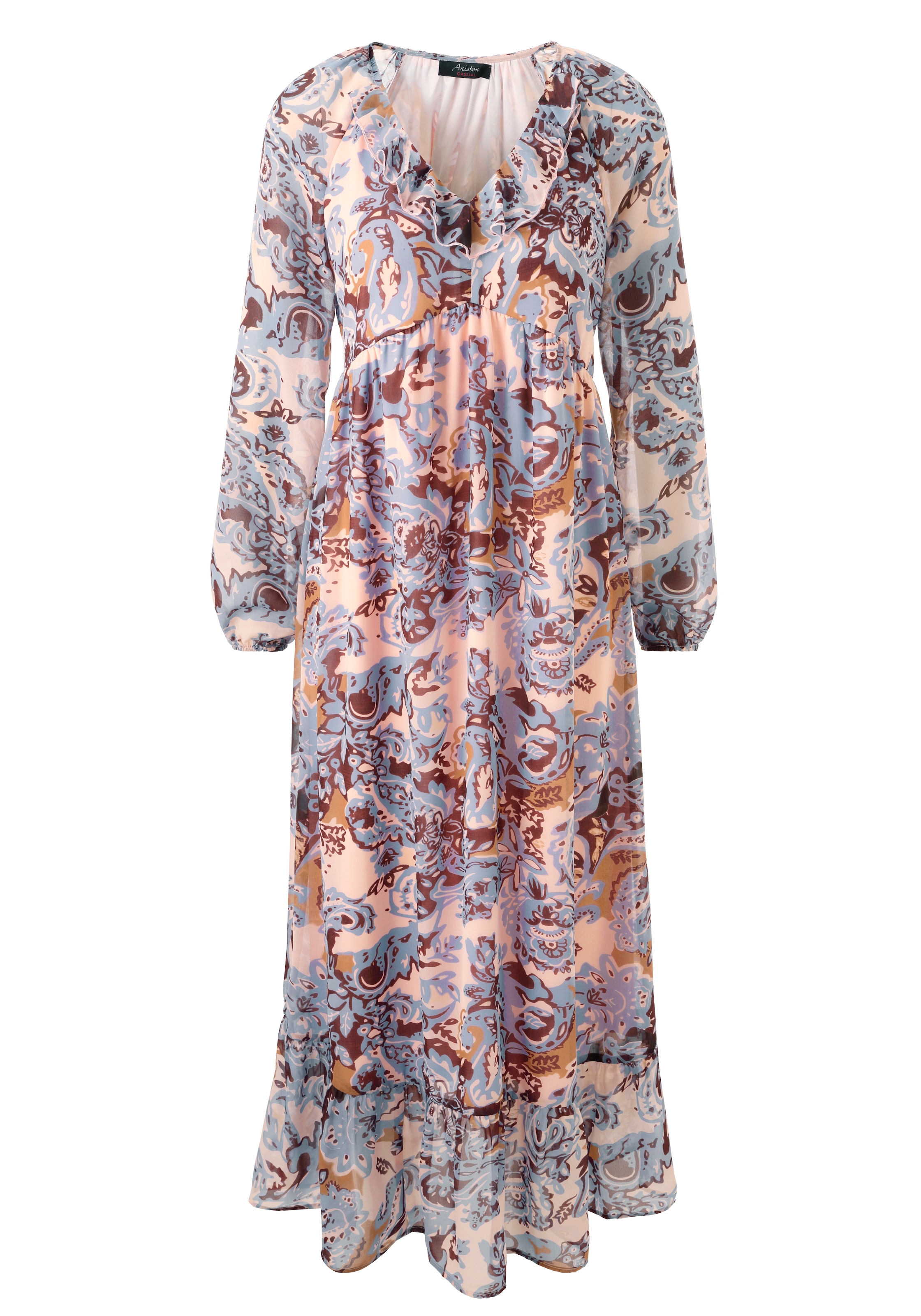 Aniston CASUAL Maxikleid mit fantasievollem, grafischen Druck - NEUE KOLLEKTION