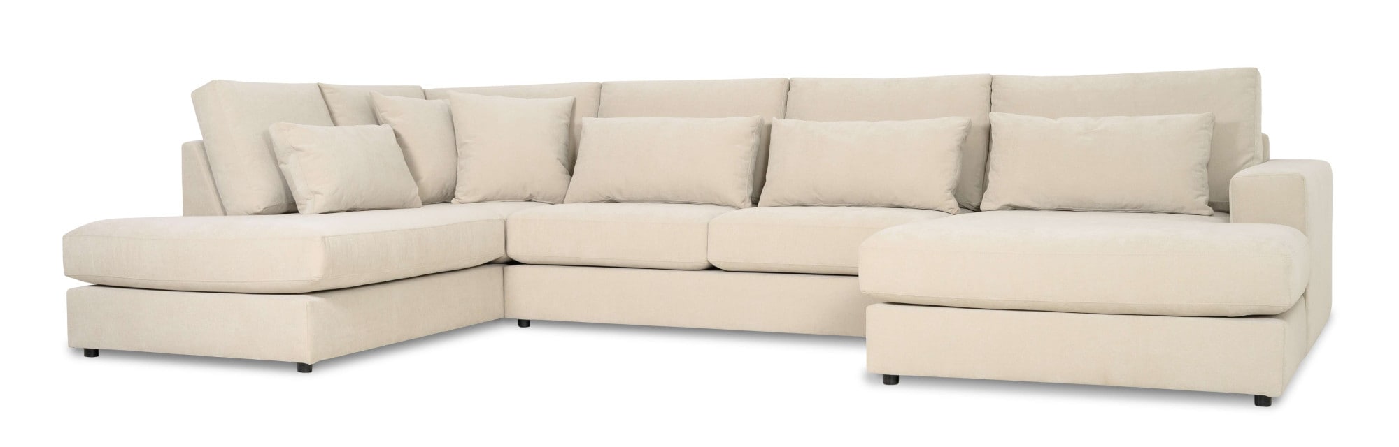GOODproduct Paysage de salon »Nivette, weiches Chenille« Breite 386 cm, U-Form, bodentief, 6 Zierkissen inkl.