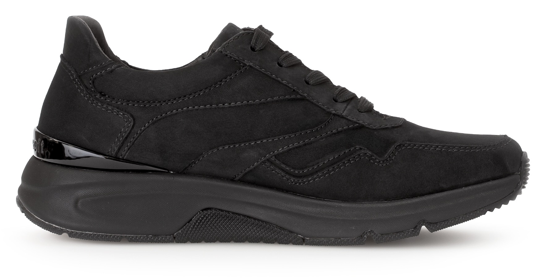rollingsoft Baskets compensées  chaussure de loisirs, chaussure basse, chaussure à lacets, logo au talon