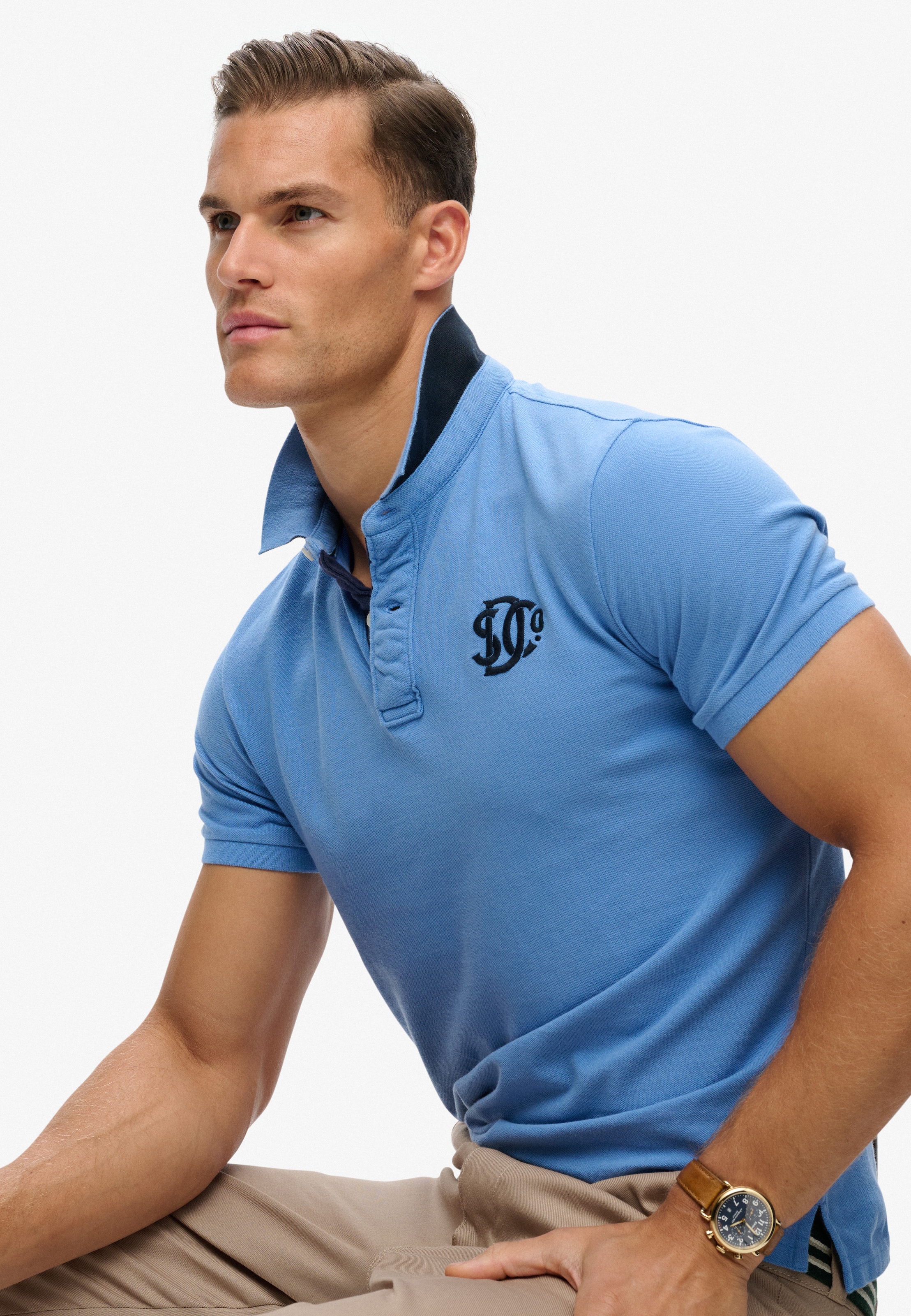 Superdry Poloshirt »PIQUE MONOGRAM POLO« Baumwolle, relaxed fit