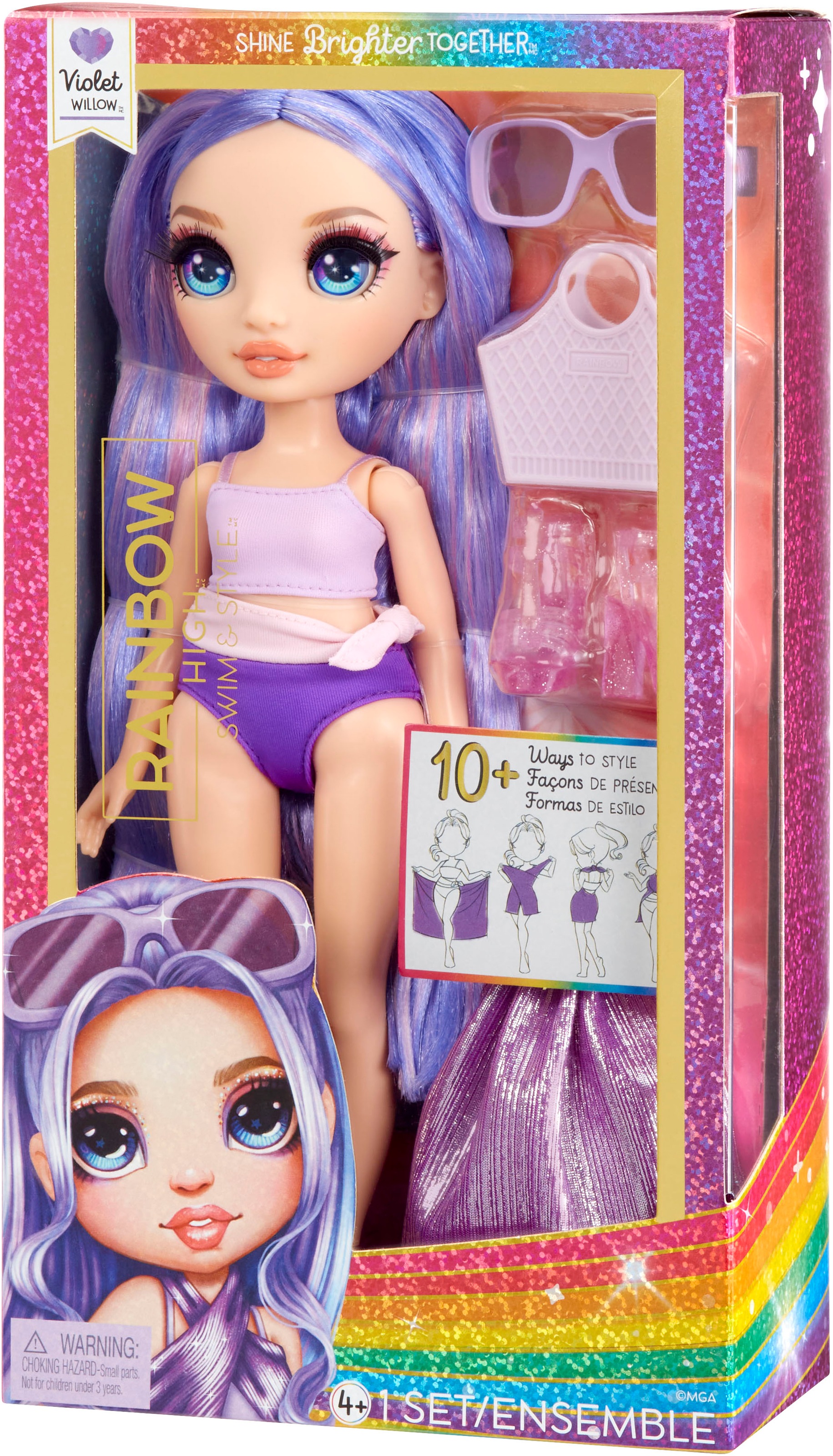 RAINBOW HIGH Anziehpuppe »Rainbow High Swim & Style Fashion Doll- Violet (Purple)«