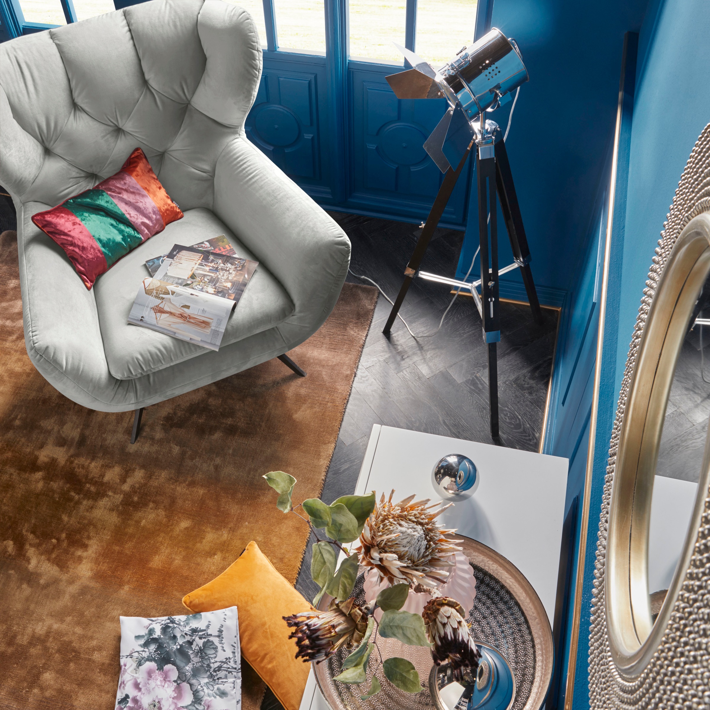 H.O.C.K. Dekokissen »Porono Ice Velvet« mit bunten Streifen, Wendekissenhülle mit Füllung, 1 Stück