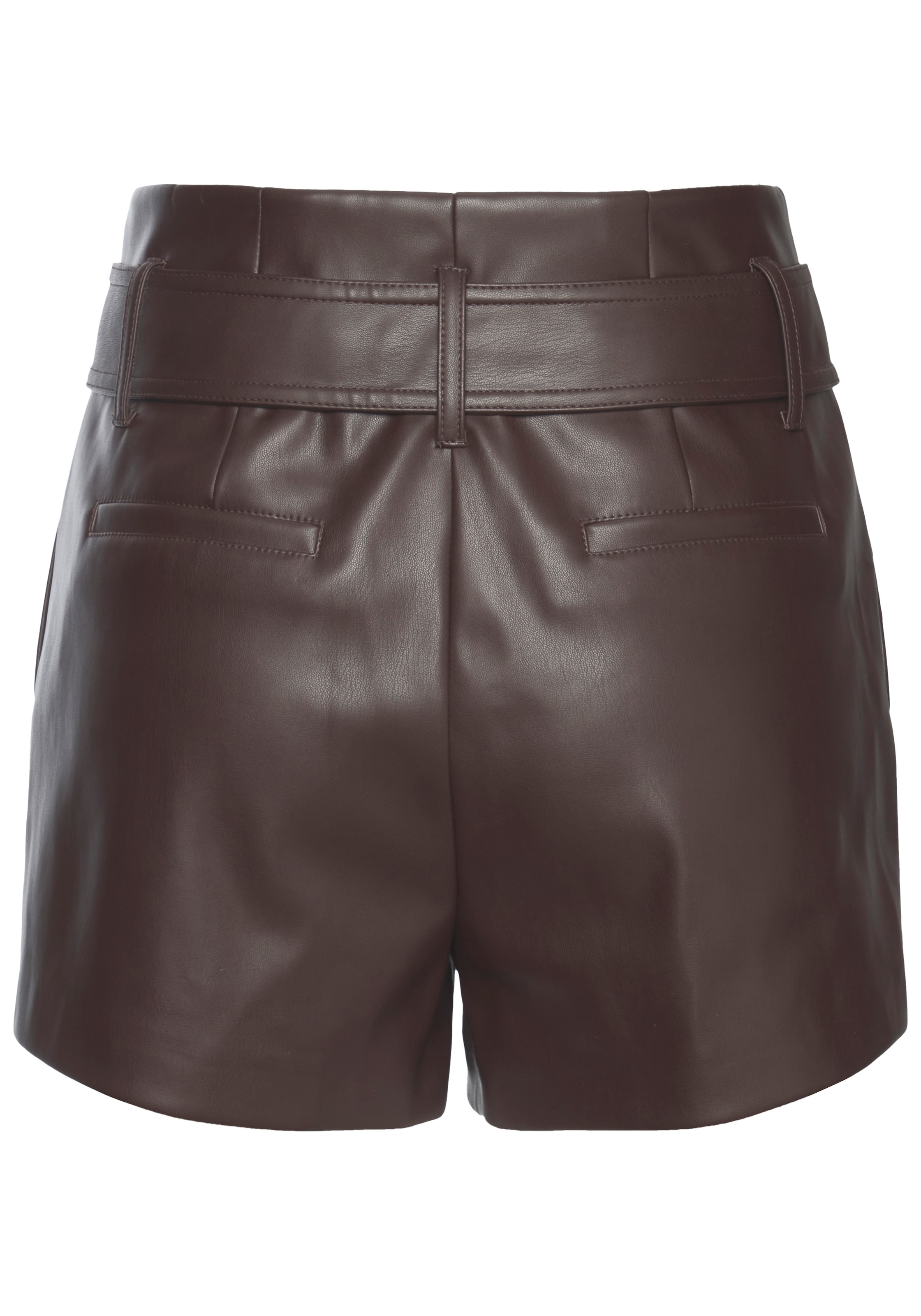LASCANA Short »aus angenehmen Lederimitat«  en simili cuir, short en cuir synthétique, élégant, tendance