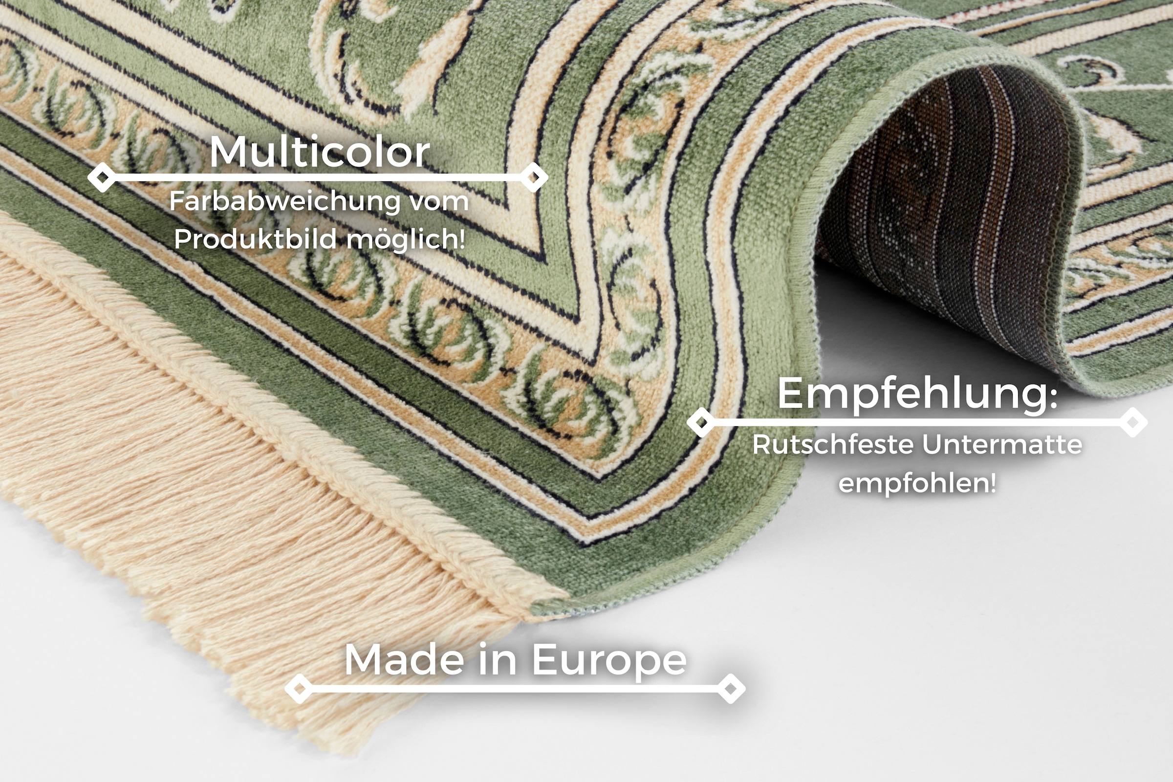 HANSE Home Tapis »Antik Flowers« Rectangulaire 5 mm Höhe Orientalisch mit Fransen, Orient, Wohnzimmer, Schlafzimmer, Esszimmer