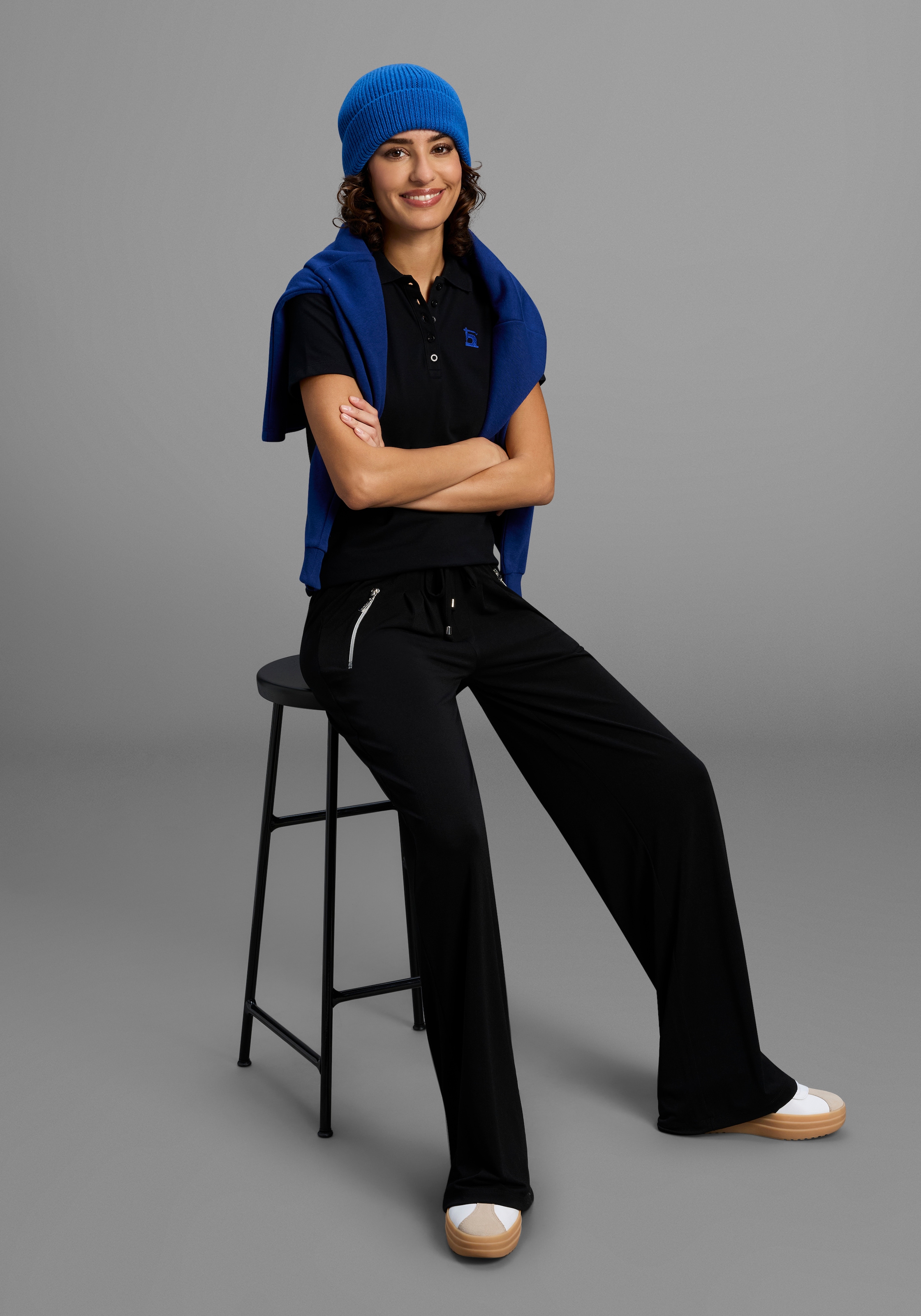 Laura Scott Pantalon en jersey  Bequemer Stoff mit Reissverschlusstaschen