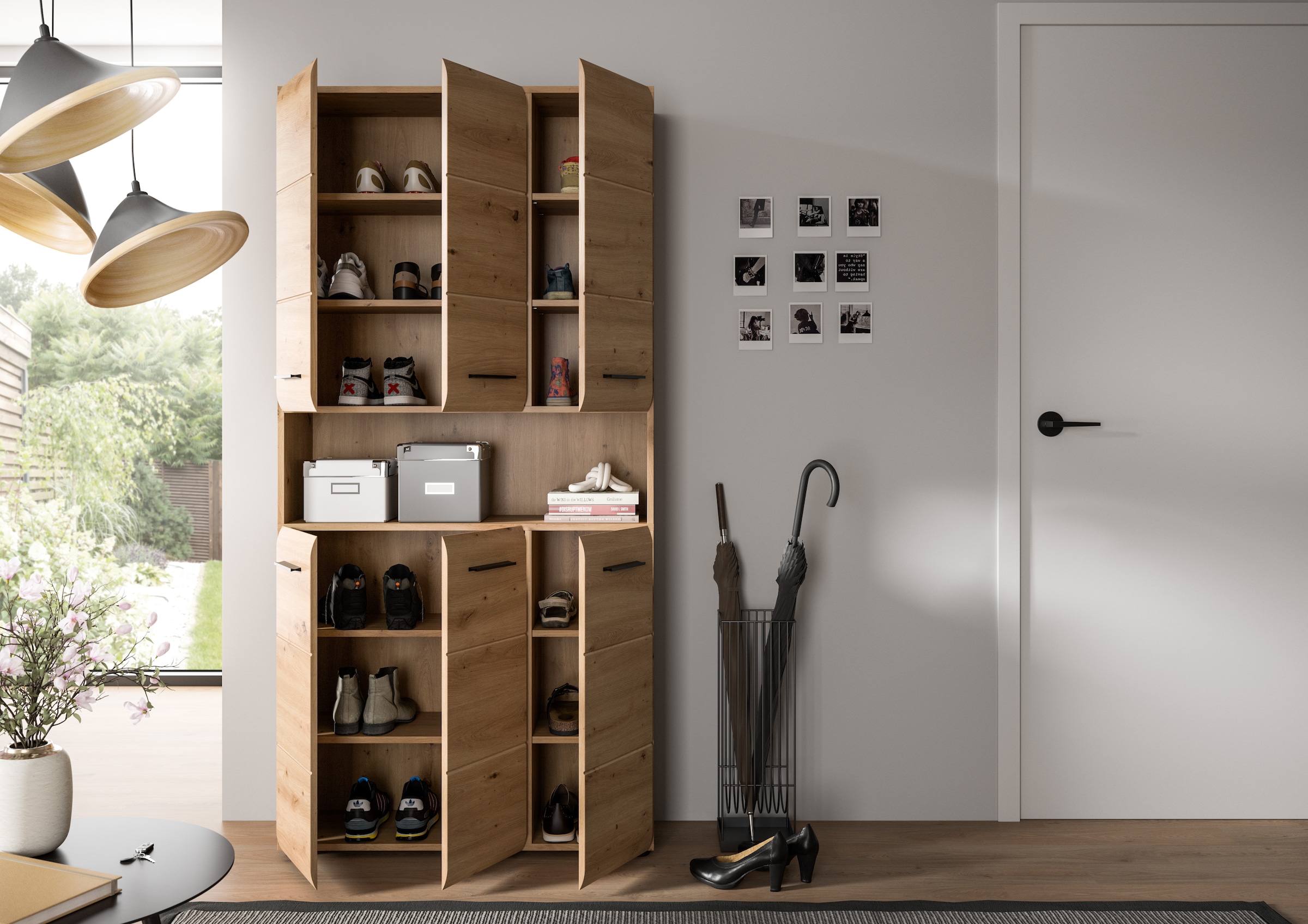 INOSIGN Armoire de rangement 1 cuis tlg. Florenz, Mehrzweckschrank Artisan Oak NB, 185 cm Höhe, Bad