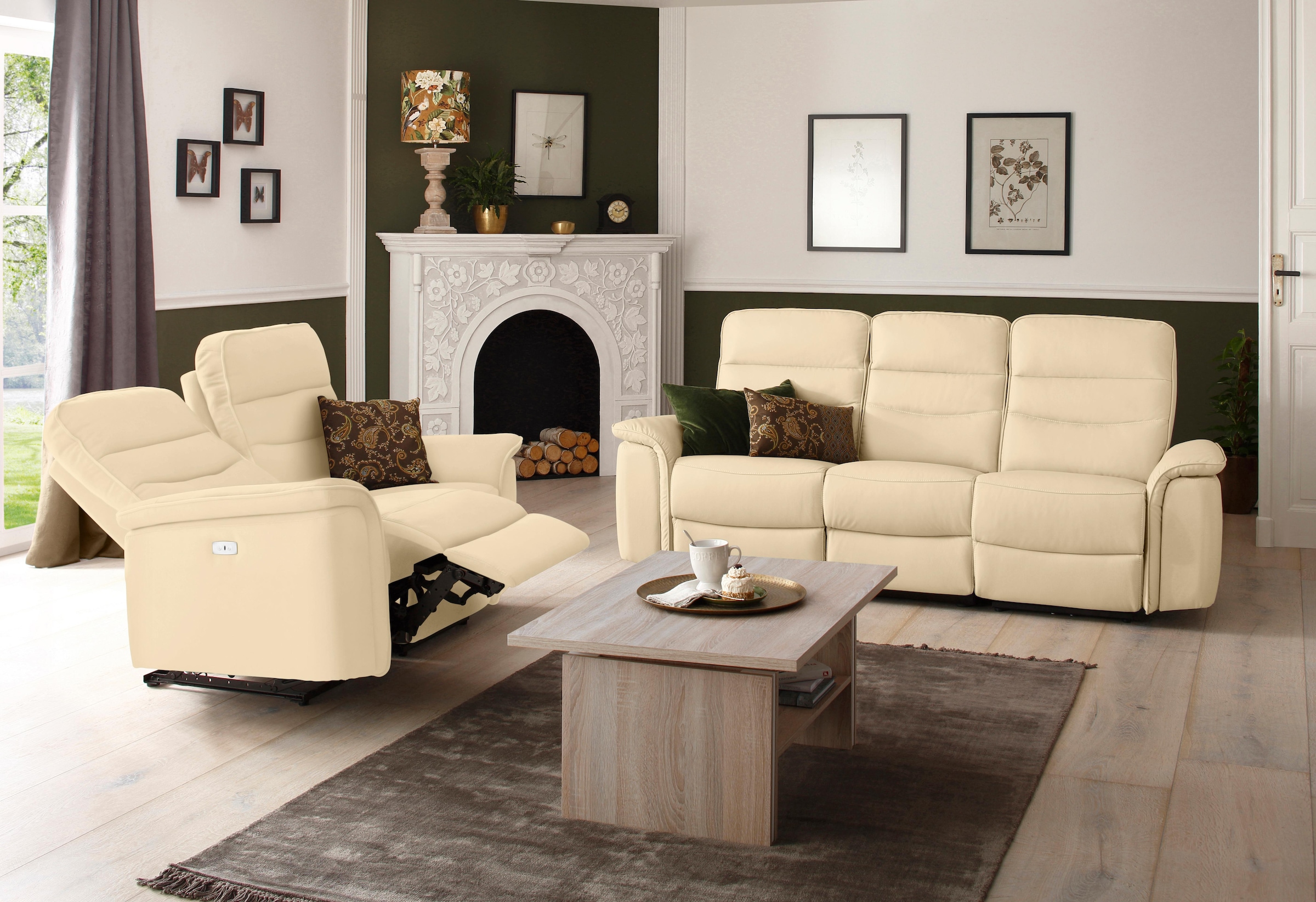 Home affaire 2-places »Maldini« elektrischer Relaxfunktion und USB-Anschluss, Breite 166 cm