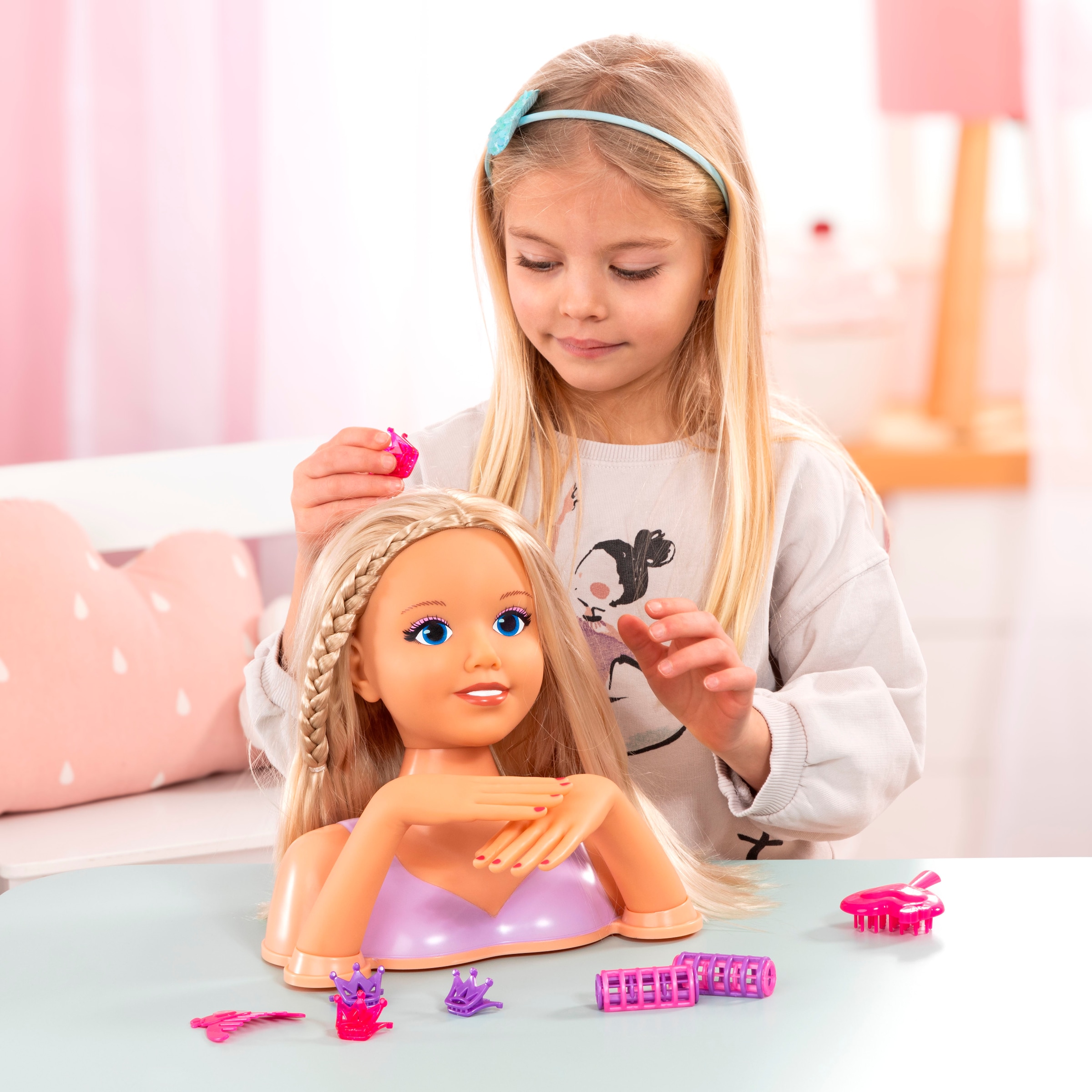 Bayer Tête de coiffure & maquillage »Frisierkopf mit Kosmetik« mit Kosmetik und beweglichen Händen