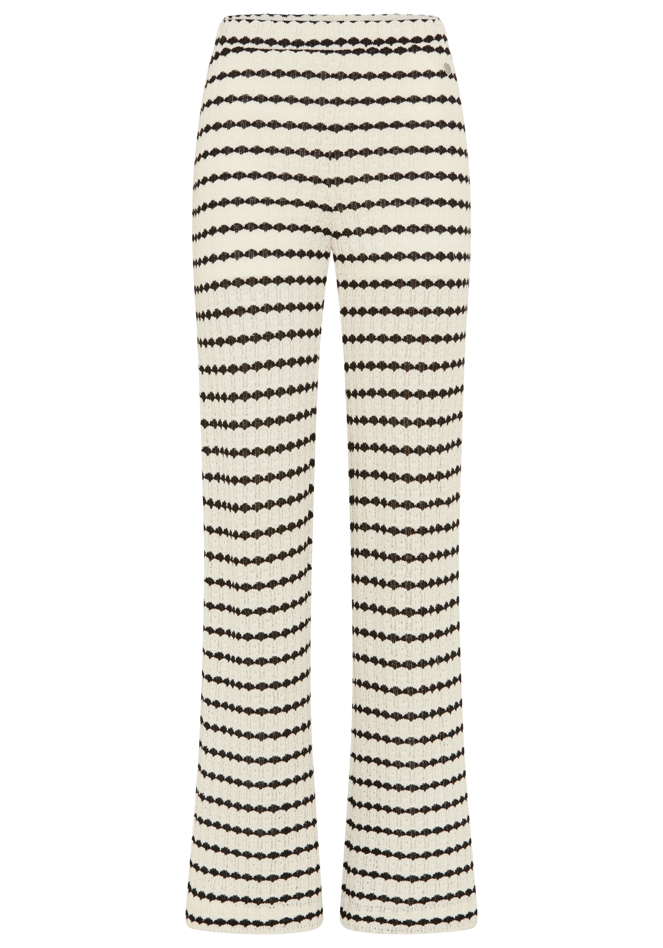 Tamaris Pantalon en tricot  luftige Hose mit trendigem Muster und lässigem Schnitt