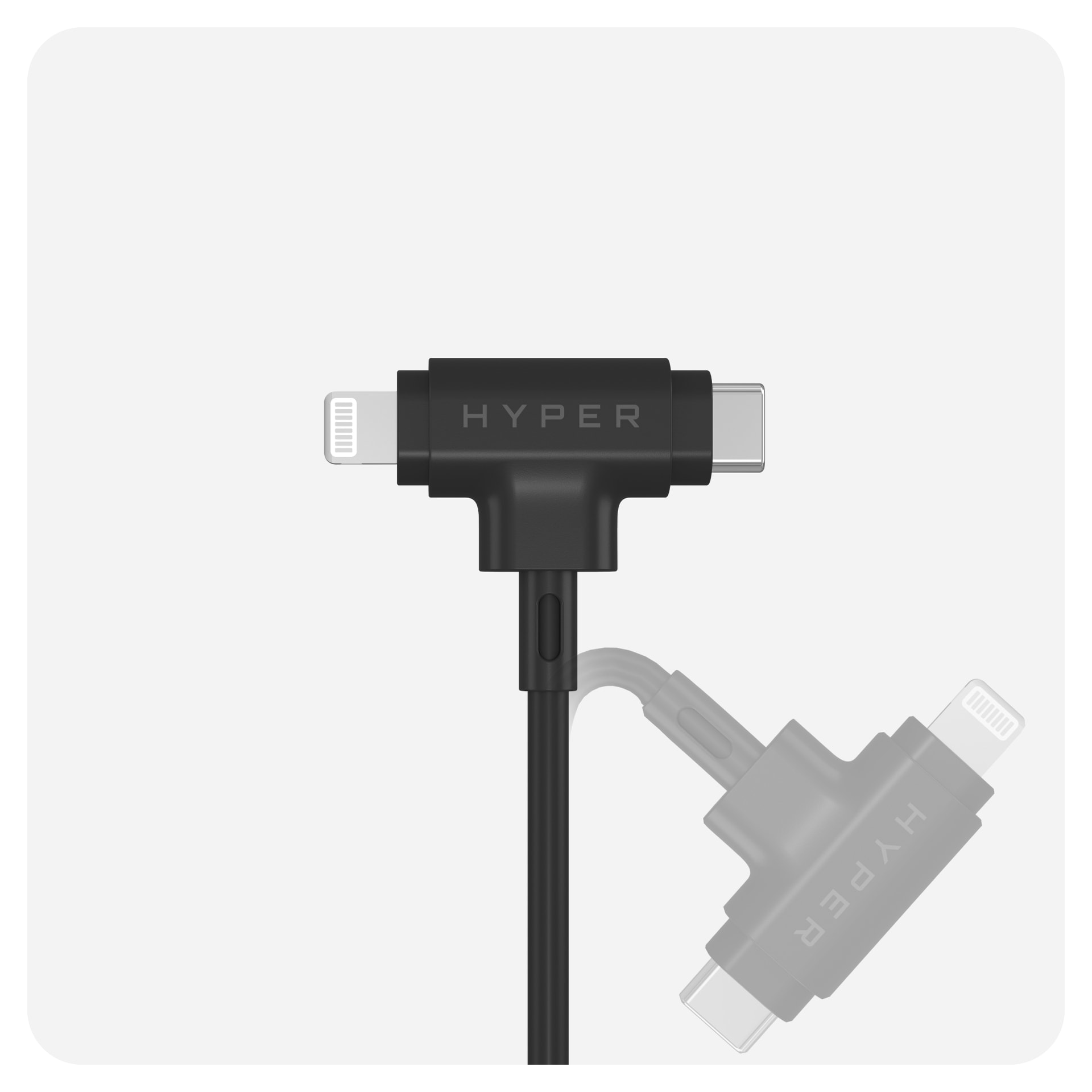 Targus Câble USB »HyperJuice Silicone USB-C zu USB-C Lightning Hybrid 60W«