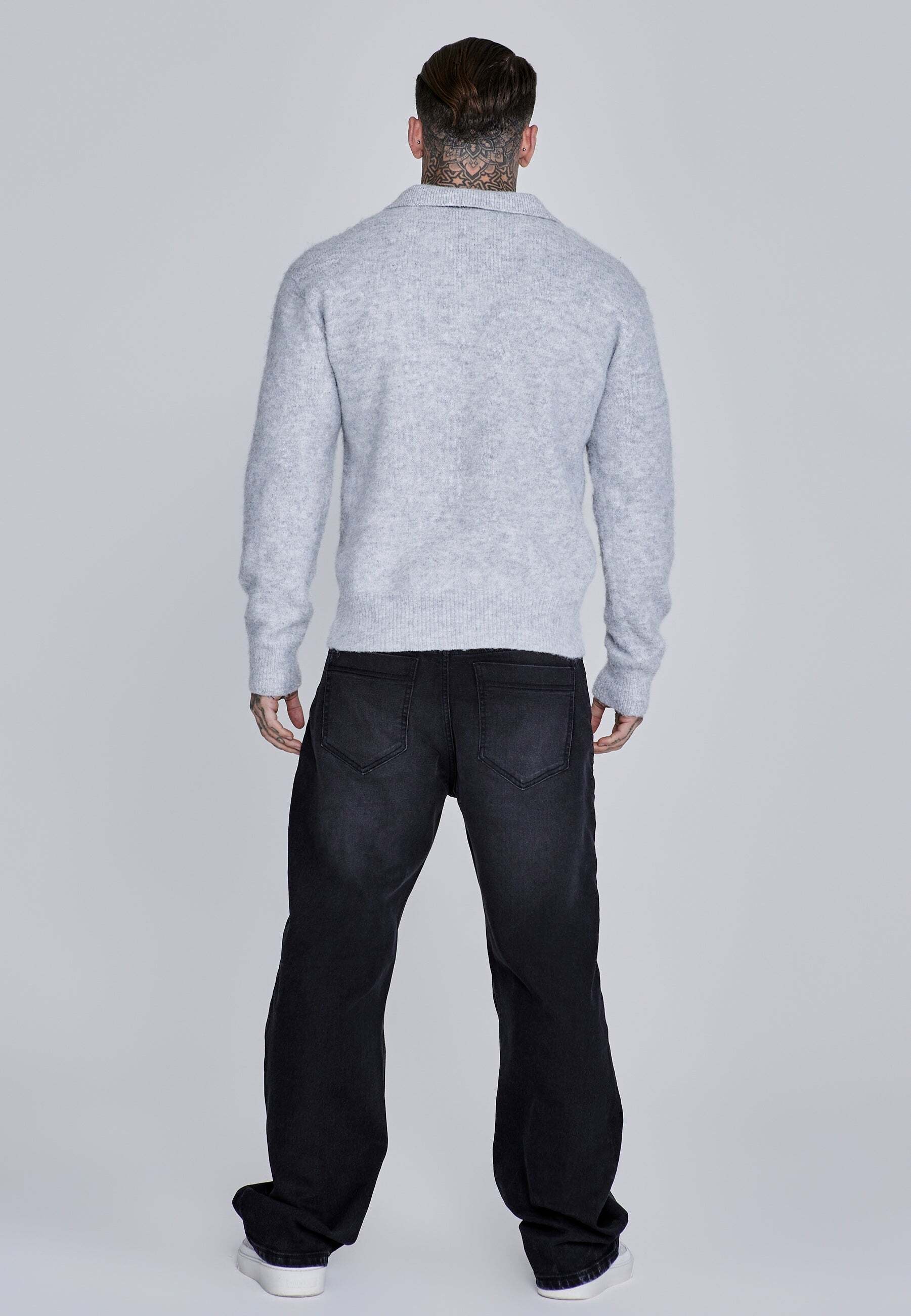 Siksilk Pull en tricot »Siksilk Pullover Knitted Polo Sweater«
