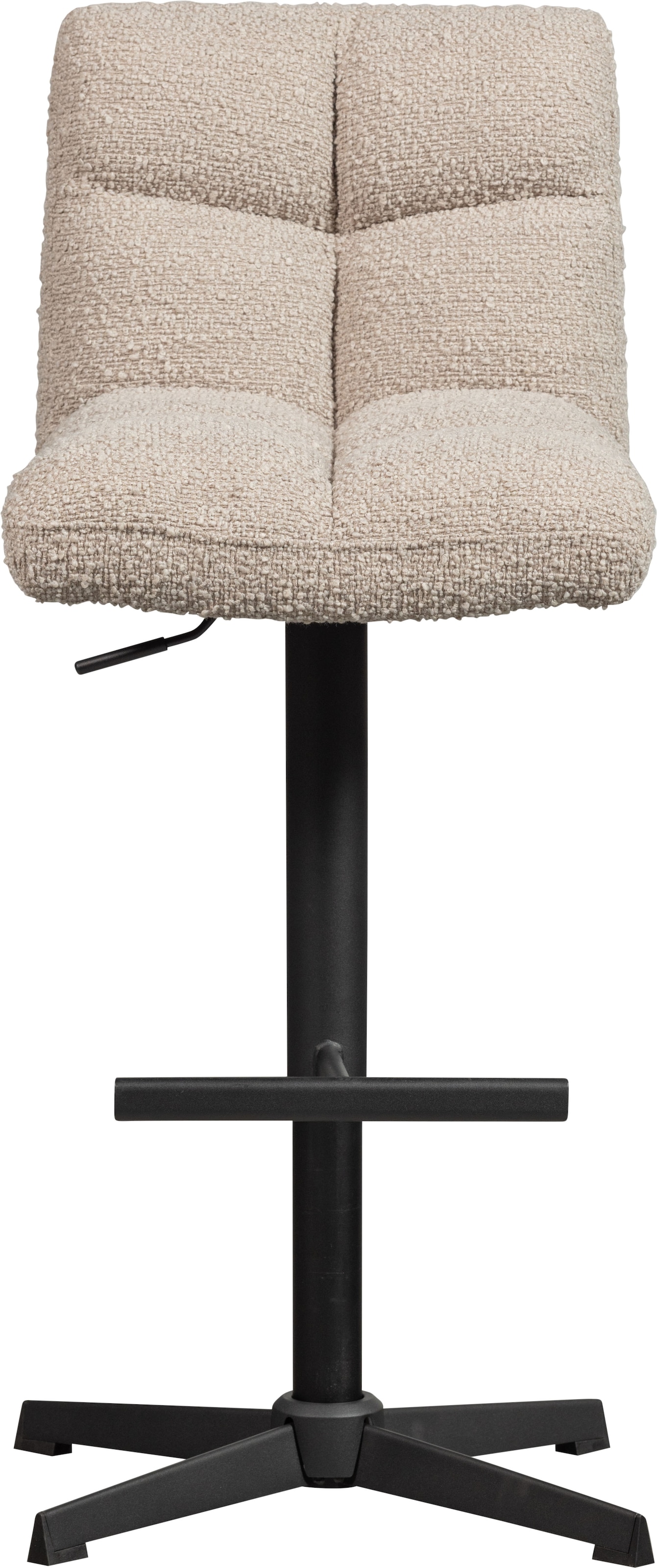 WOOOD Tabouret de bar »Vinny mit Bouclé-Bezug höhenverstellbar, B 44 x T 58 x H 114 cm« Ensemble, 2 cuis tlg. Hauteur d'assise de 60 à 80 cm, capacité 100 kg, mécanisme pivotant