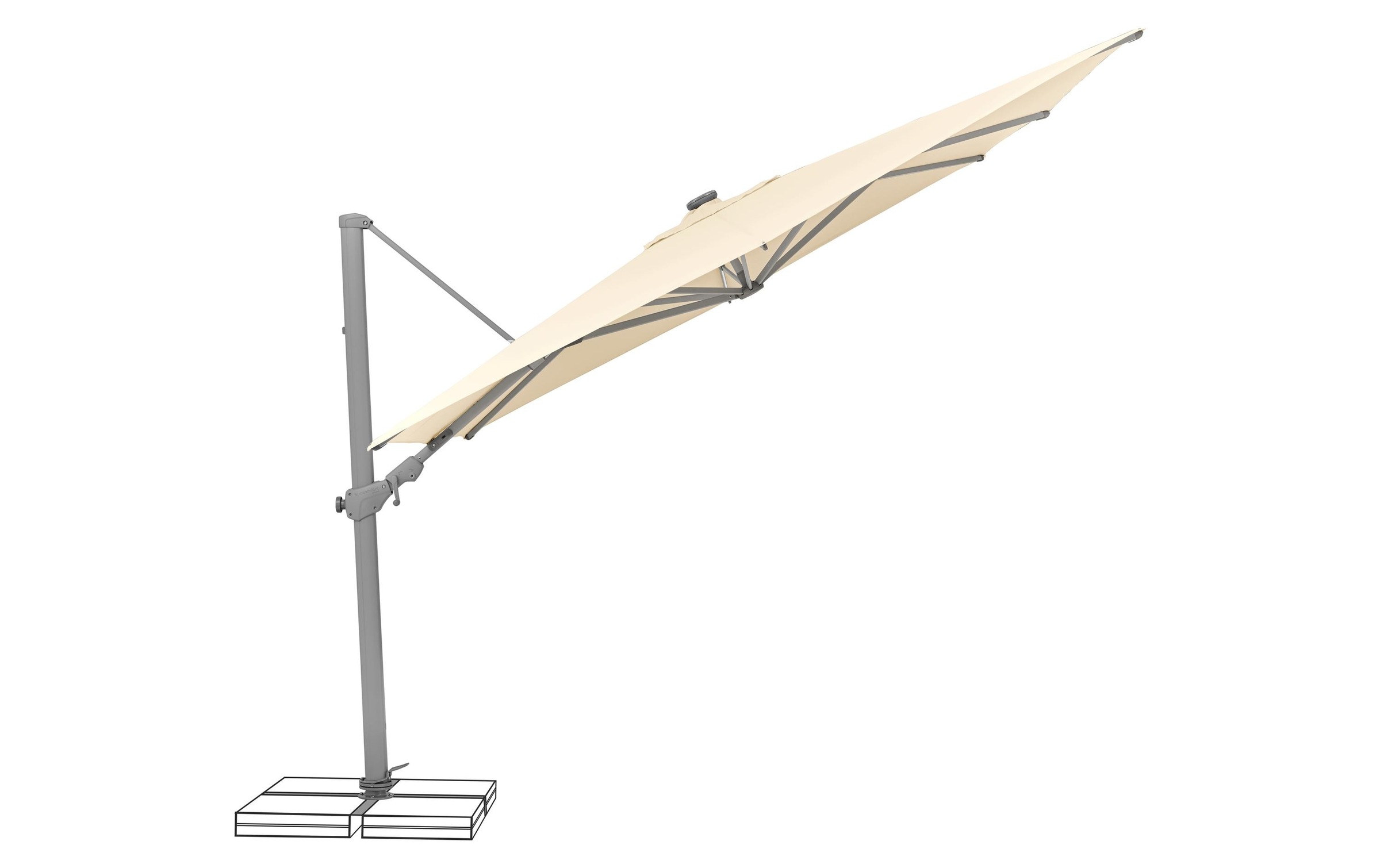   Parasol »Suncomfort by Glatz Varioflex Solar LED, 300 x 300 cm«