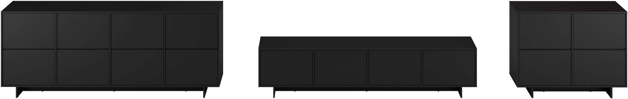 GOODproduct Lowboard »Tatami, Modernes griffloses TV-Board, Breit 220,50cm, TV-Schrank« TV-Schrank, TV-Board mit viel Stauraum, push-to-open-Funktion