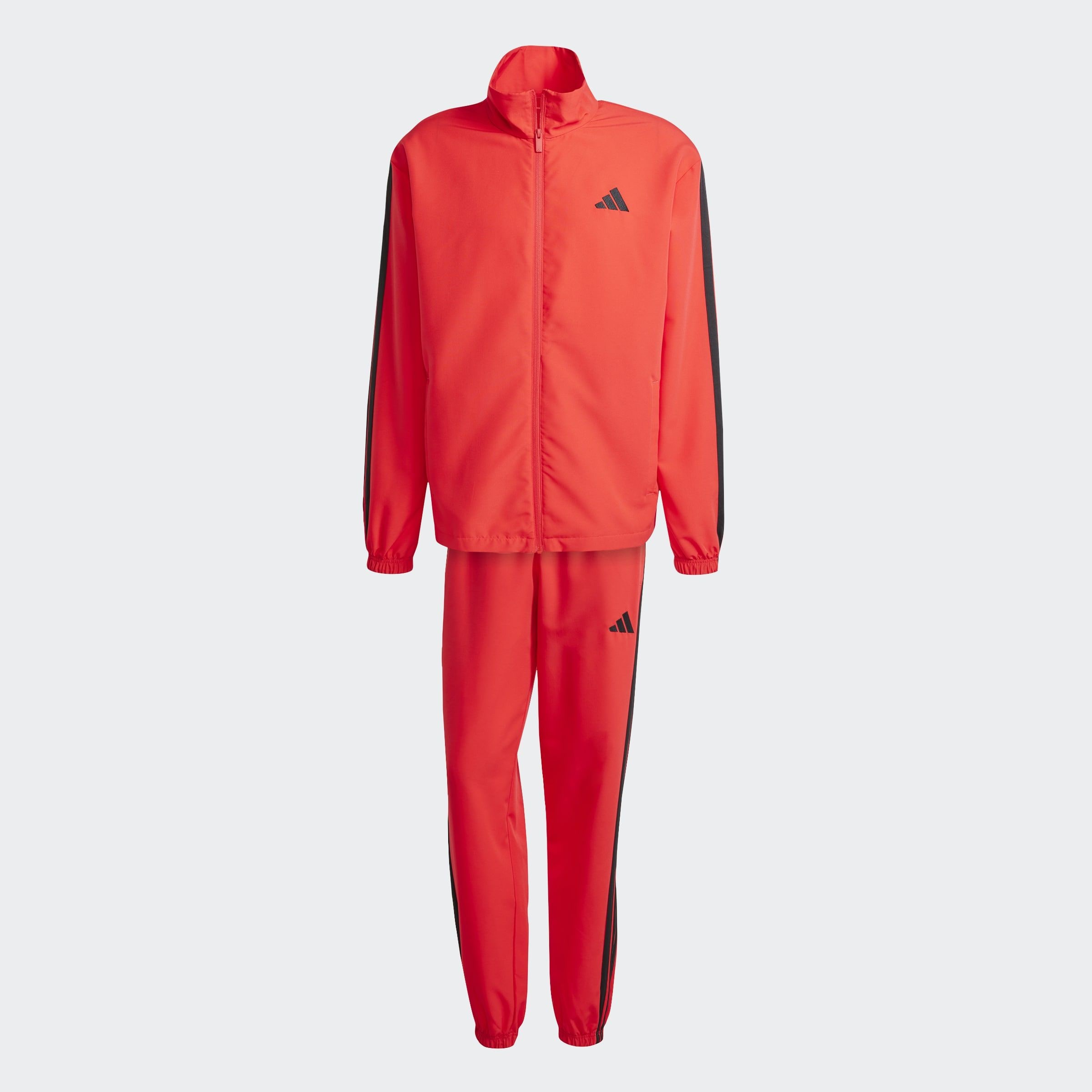 adidas Sportswear Combinaison d'entraînement »3-STREIFEN WOVEN« 2 cuis ensemble deux pièces, en polyester, avec fermeture éclair continue