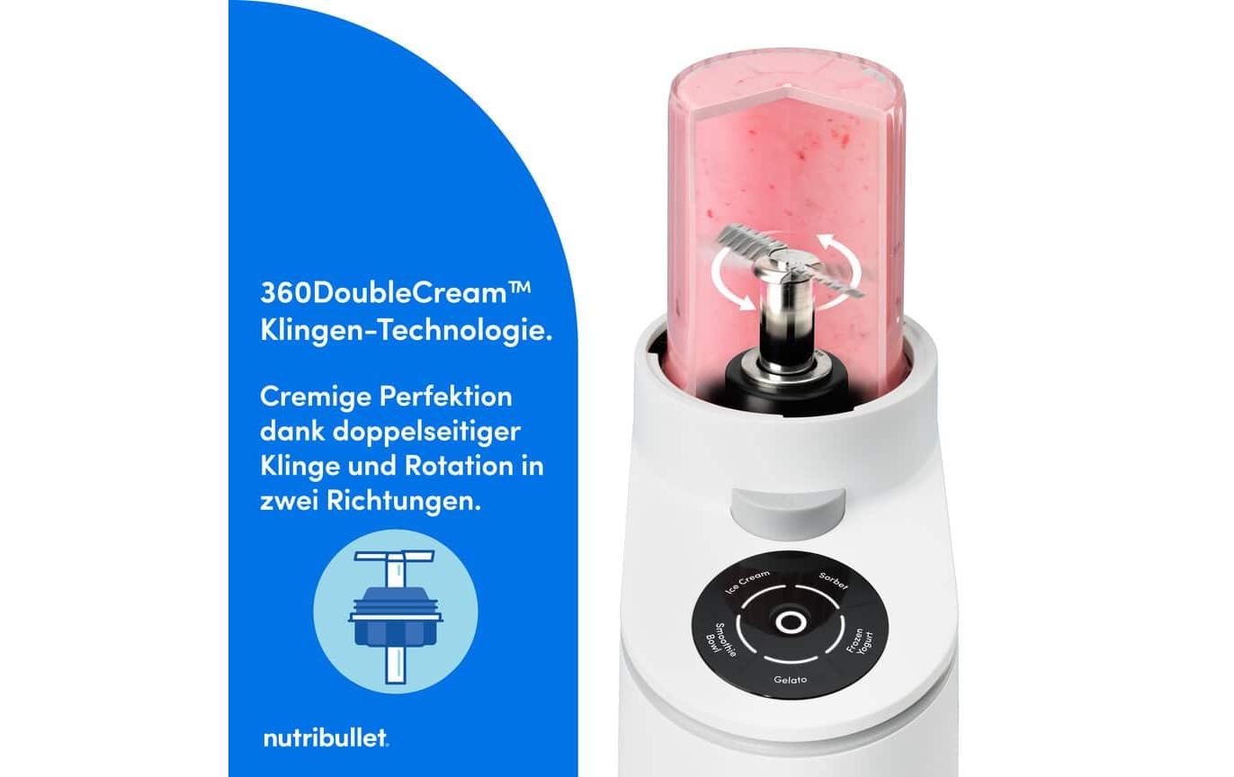 nutribullet Machine à glace »nutribullet Chill, 5 Programme, 3 Behälter (NBD0503W)« 500 W Glace, gelato, sorbet, smoothie bowl, yaourt glacé