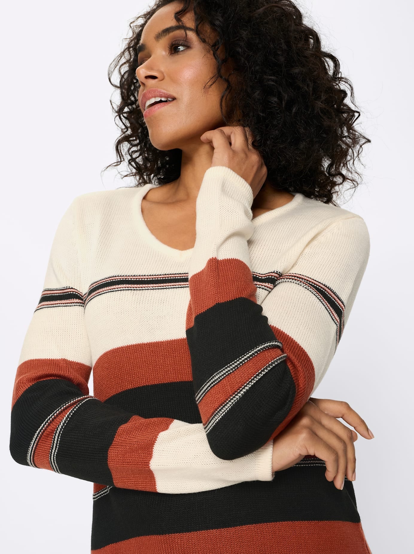 Classic Basics Pull col V »Langarm-Pullover«