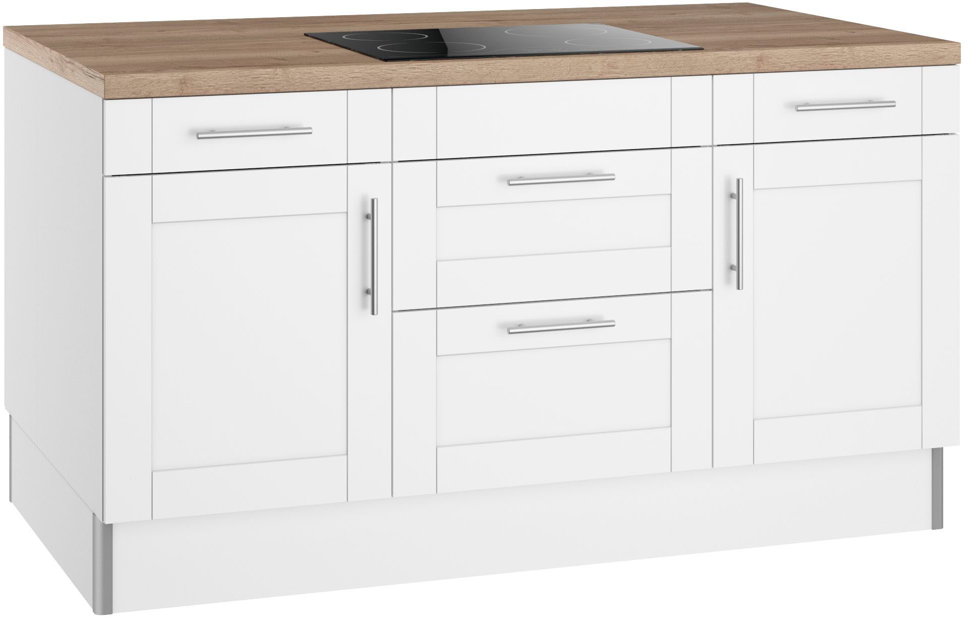 KOCHSTATION Îlot de cuisine »KS-Ahus« Kücheninsel, Breite 160 cm, wahlw. mit E-Gerät, Soft Close Funktion