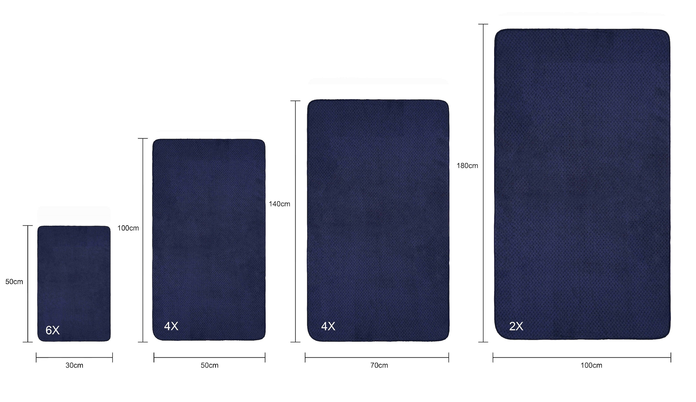 GOODproduct Handtücher »Parris, diverse Grössen, ideal als Sporthandtuch, Reisehandtuch« sehr leicht, kompakt, schnelltrocknend, Mikrofaser, mit Waffelmuster