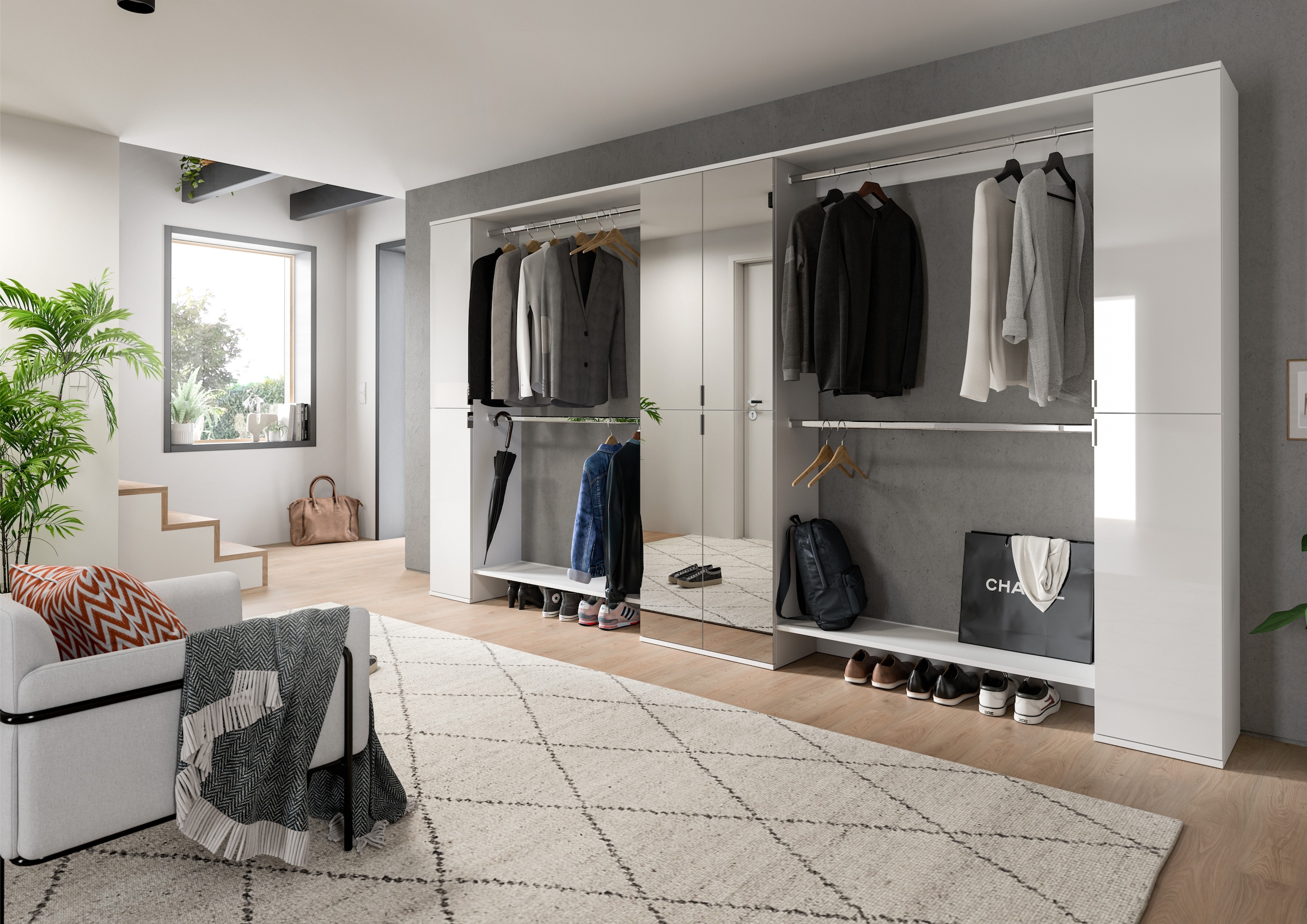 Home affaire Garderoben-Set »Trondheim, Garderobenset 5-tlg. Breite 341 cm,« 5 Stk. tlg.