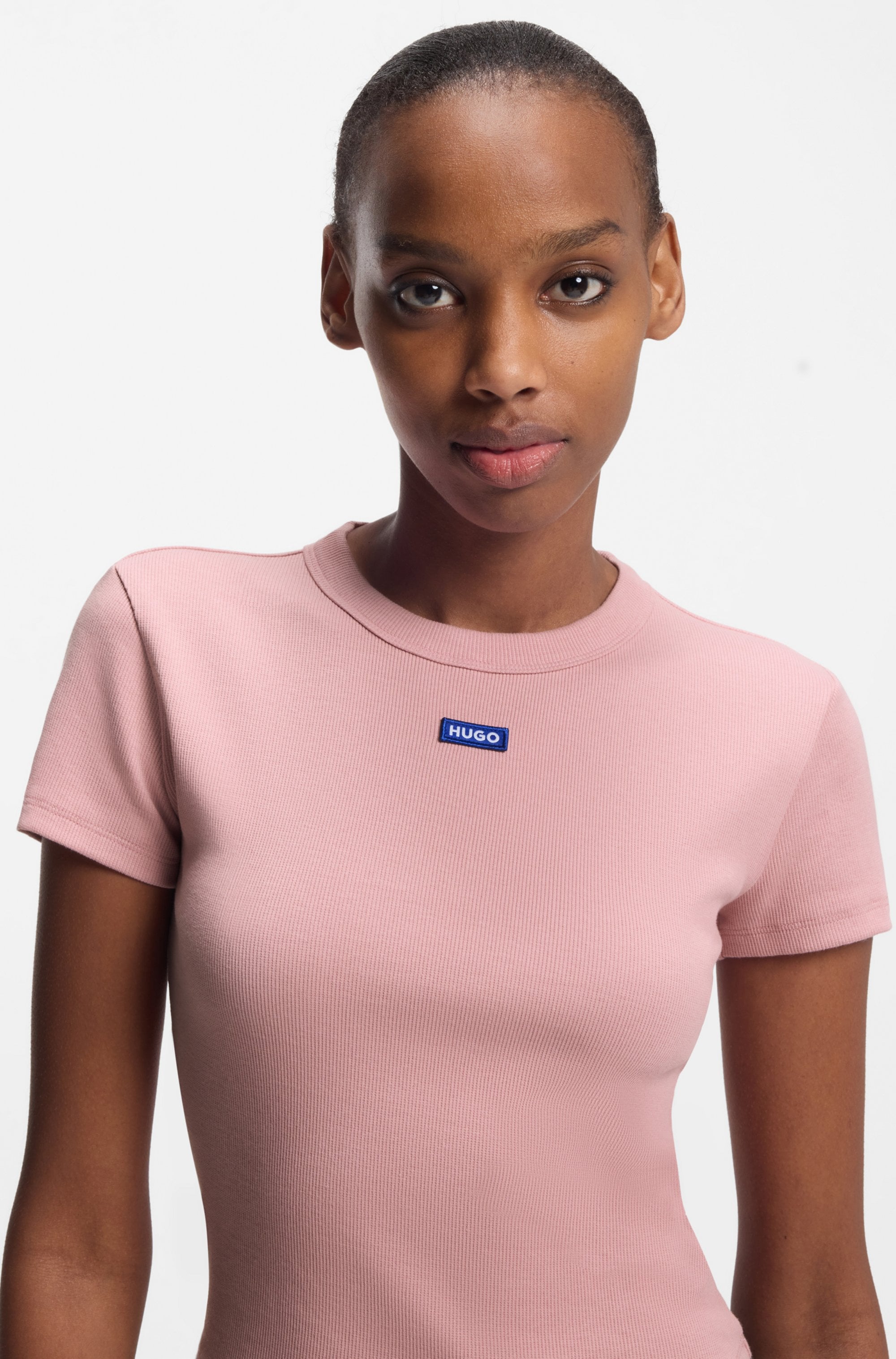 HUGO T-Shirt »Baby Tee« in verkürzter Länge