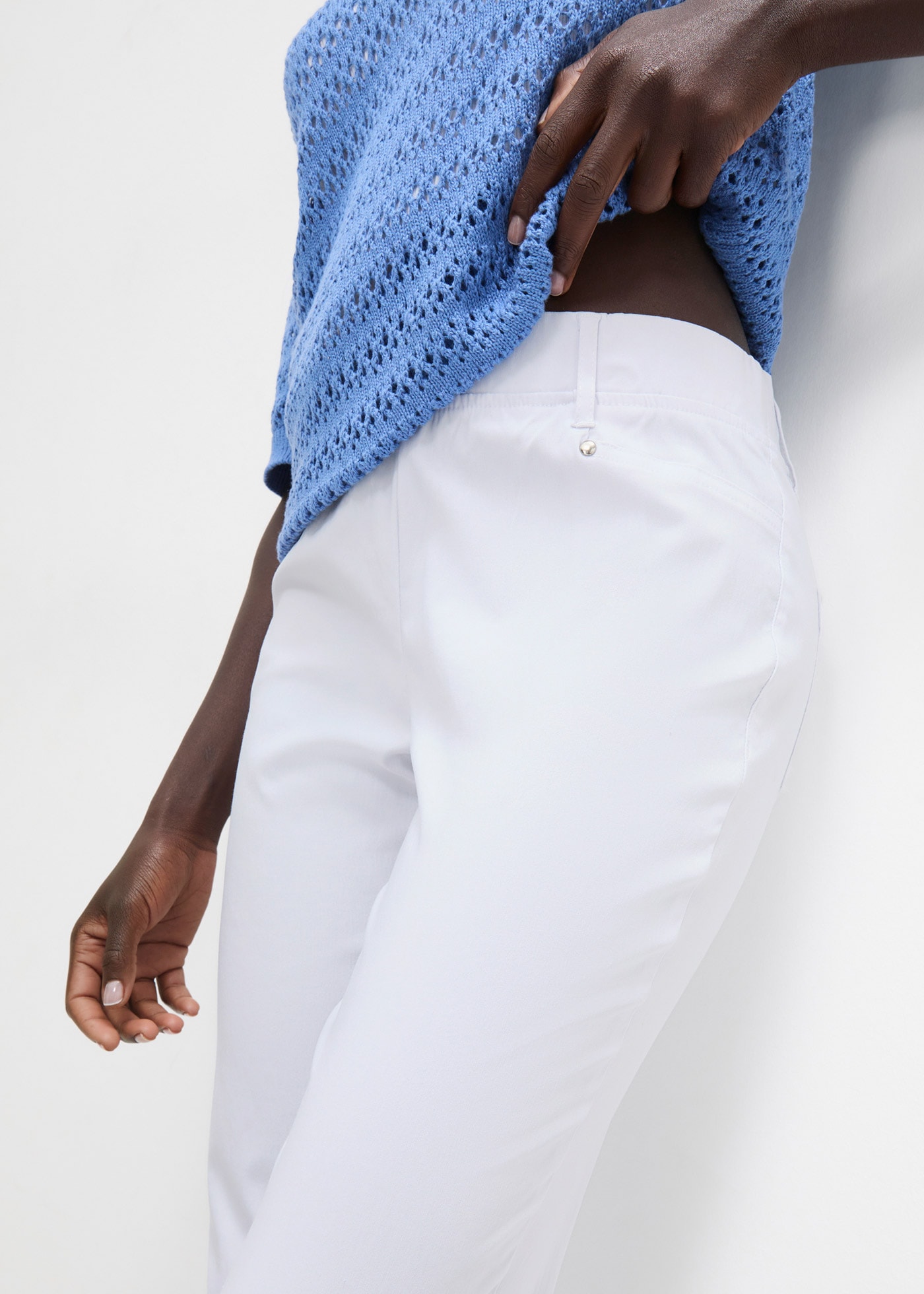 bonprix Pantalon stretch »Stretch-Hose in Schlupfform«  aus Viskose, Slim Fit Passform, Schlupfform mit Gürtelschlaufen