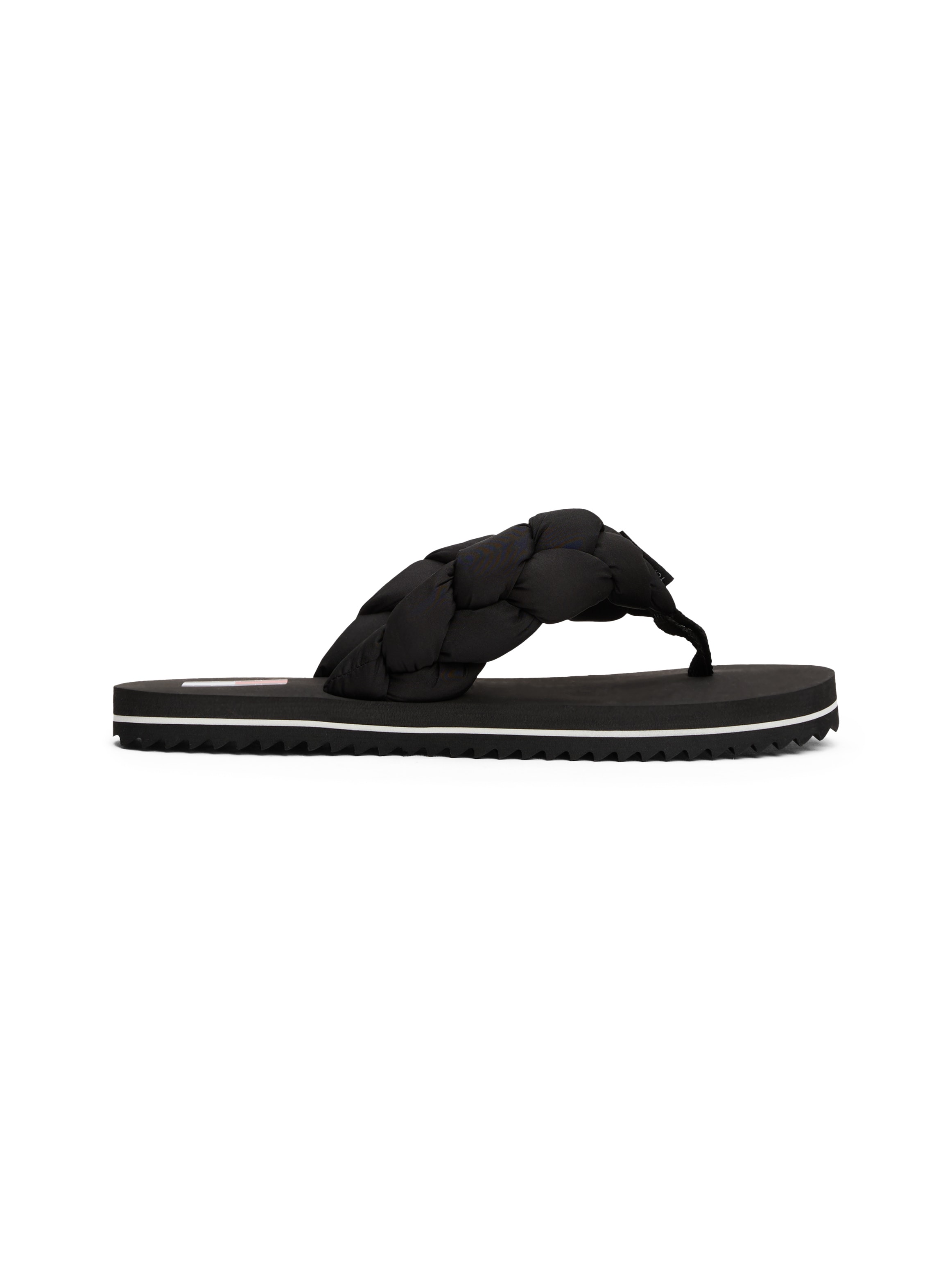 Tommy Jeans Séparateur d'orteils »BRAIDED THONG BEACH SANDAL«  , Dianette, Sommerschuh mit geflochtener, wattierter Bandage