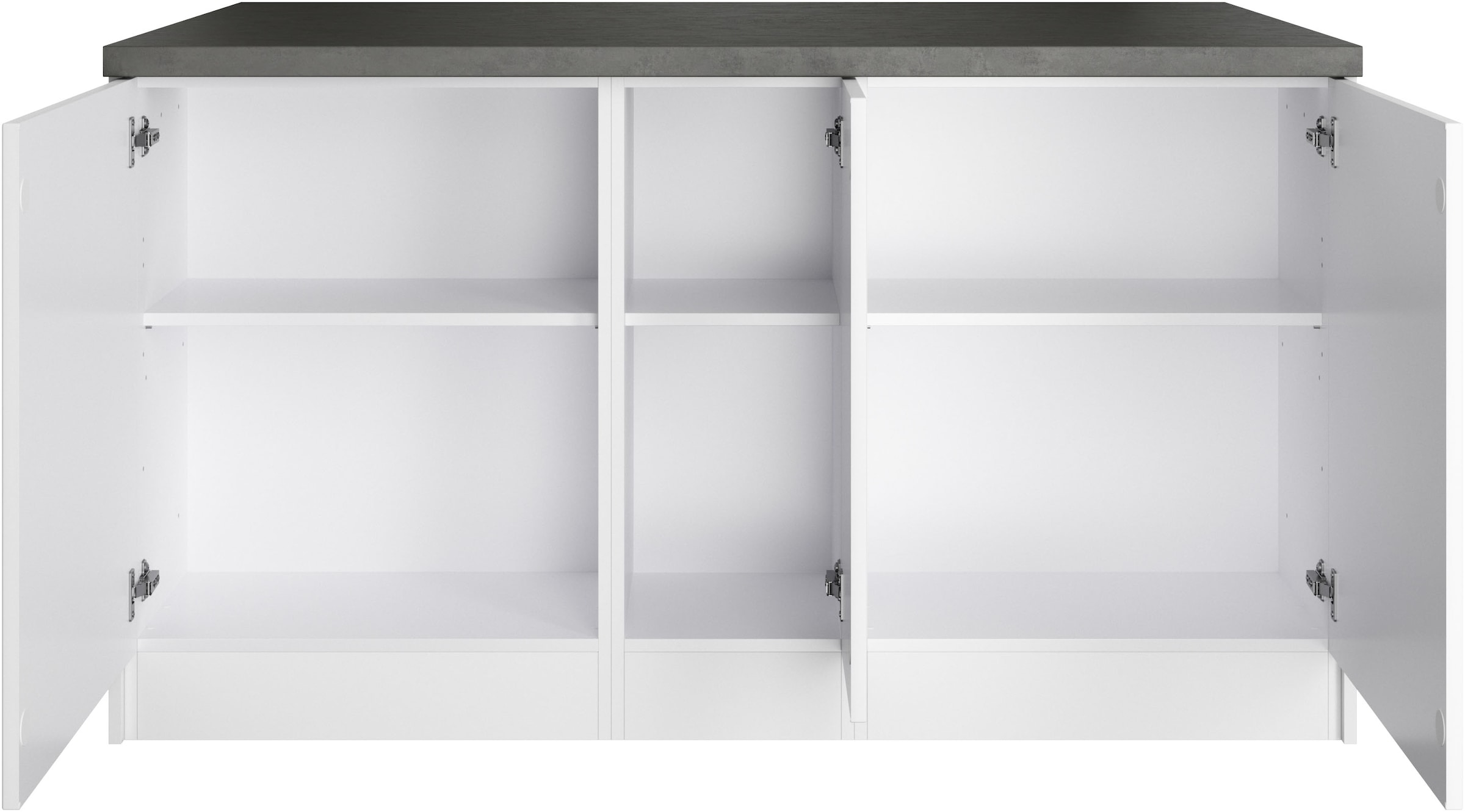 KOCHSTATION Ilot de cuisine »KS-Lani, Breite 153 cm, mit Flaschenregal« façades MDF, plan de travail épaisseur 38mm