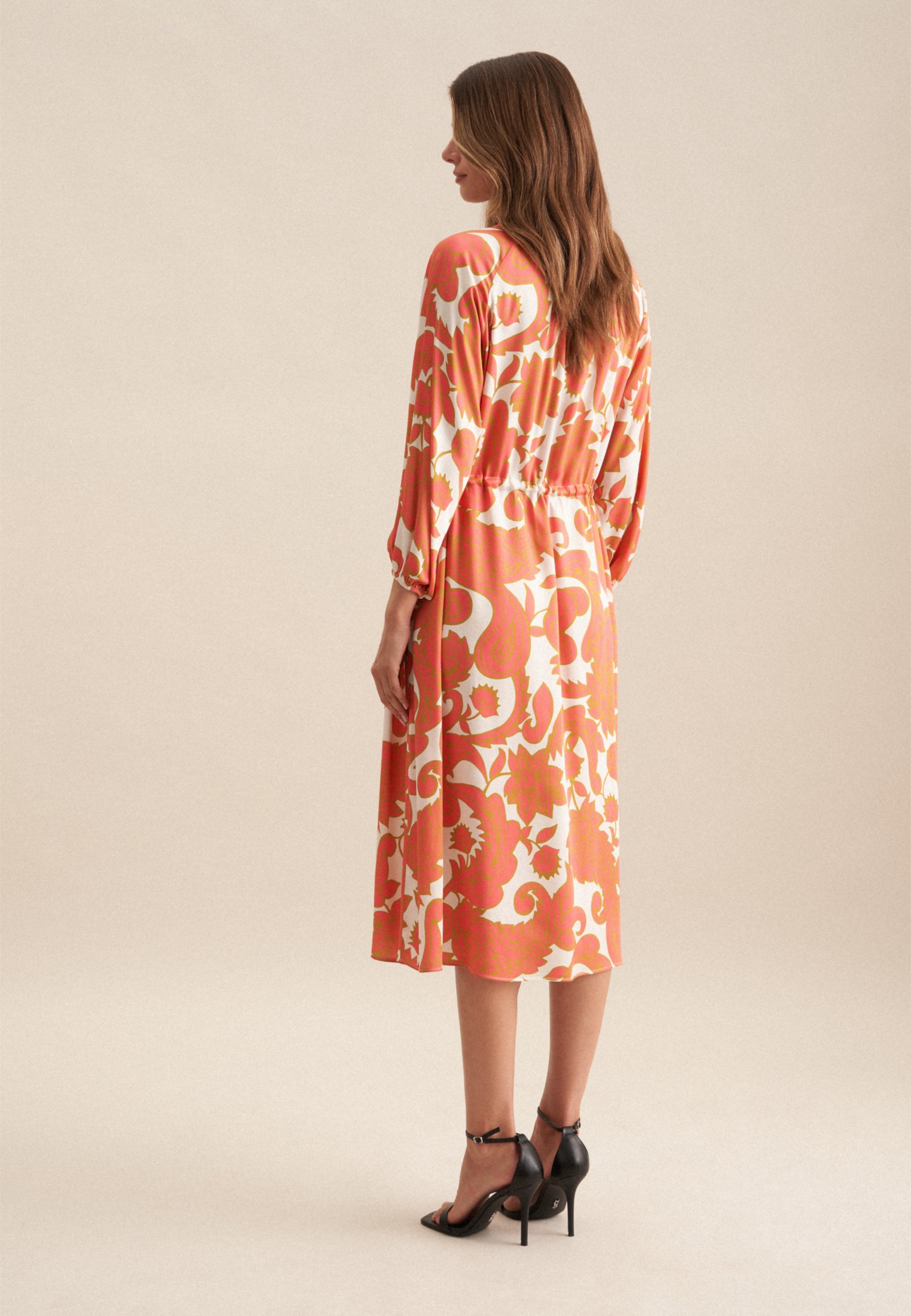 seidensticker Sommerkleid »Schwarze Rose« 7/8-Arm Rundhals Paisley