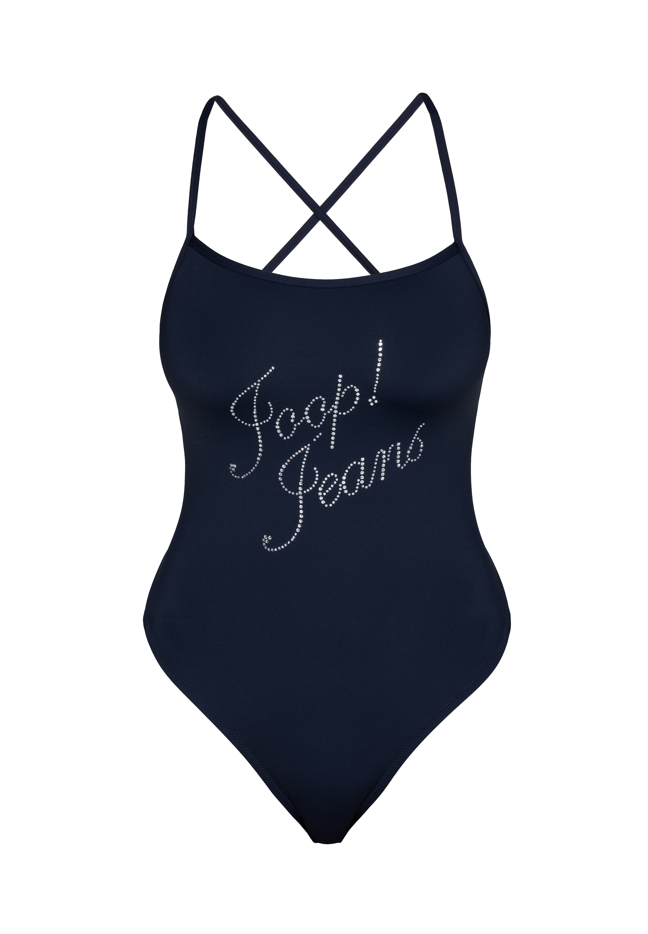 JOOP! Jeans Maillot de bain »Sparkle Beach (JOOP! Jeans)« avec logo en strass, en bleu foncé