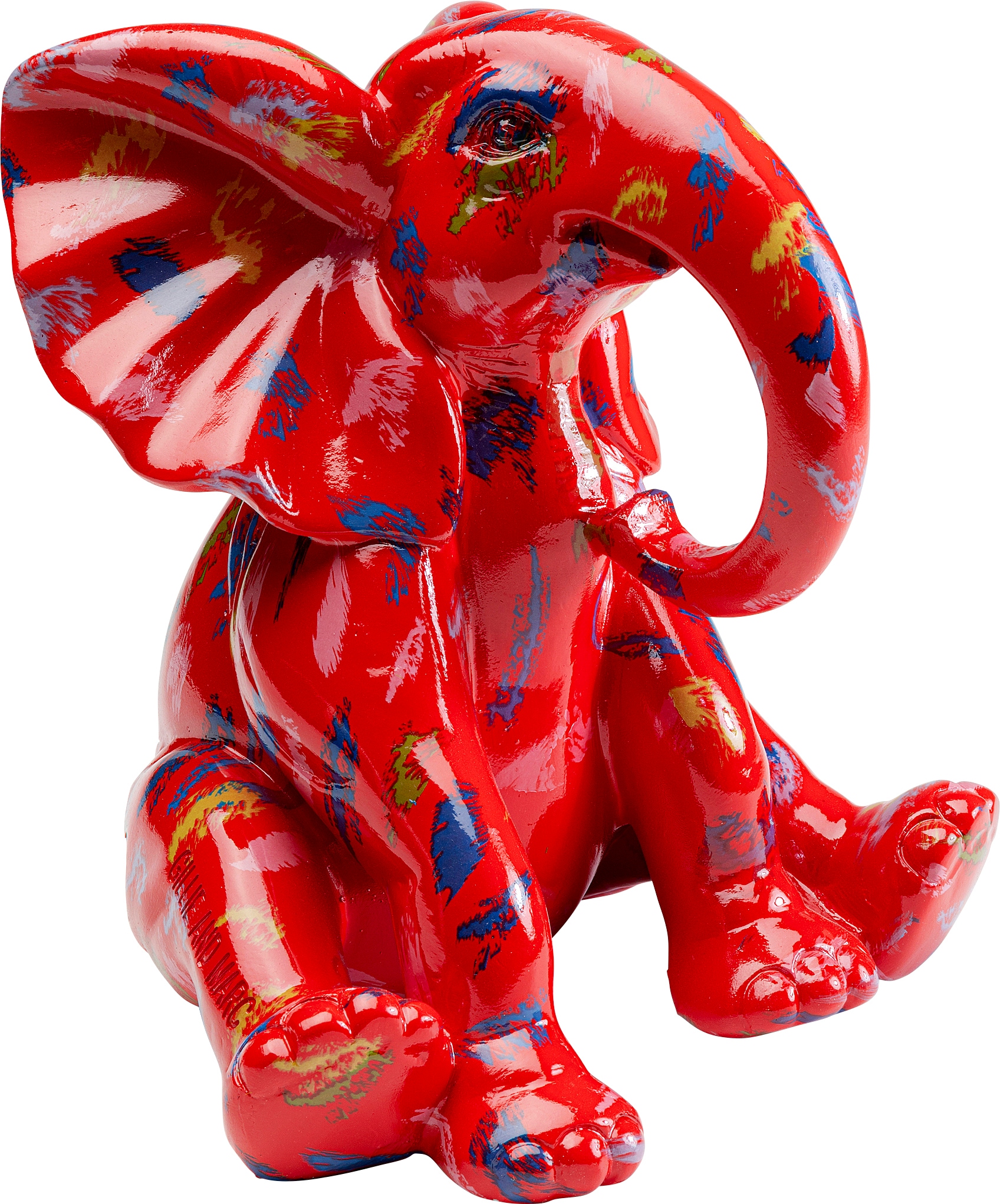Kare Design Figurine de décoration »Deko Figur Elephant Dots Rot 18cm«