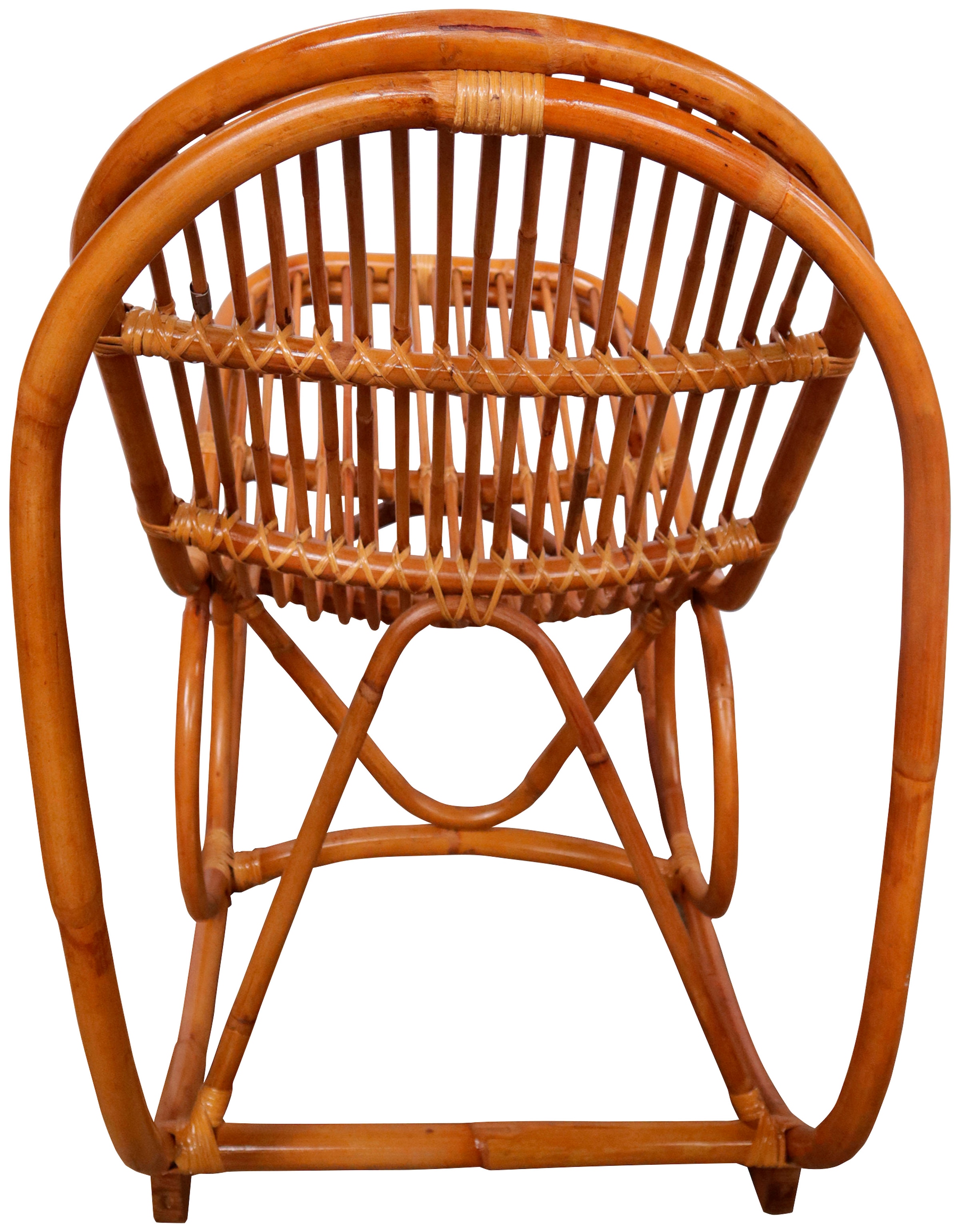 SIT Chaise à bascule »Kampala aus naturbelassenem Rattan mit Metallmanschette« () Fauteuil à bascule en rotin au look naturel