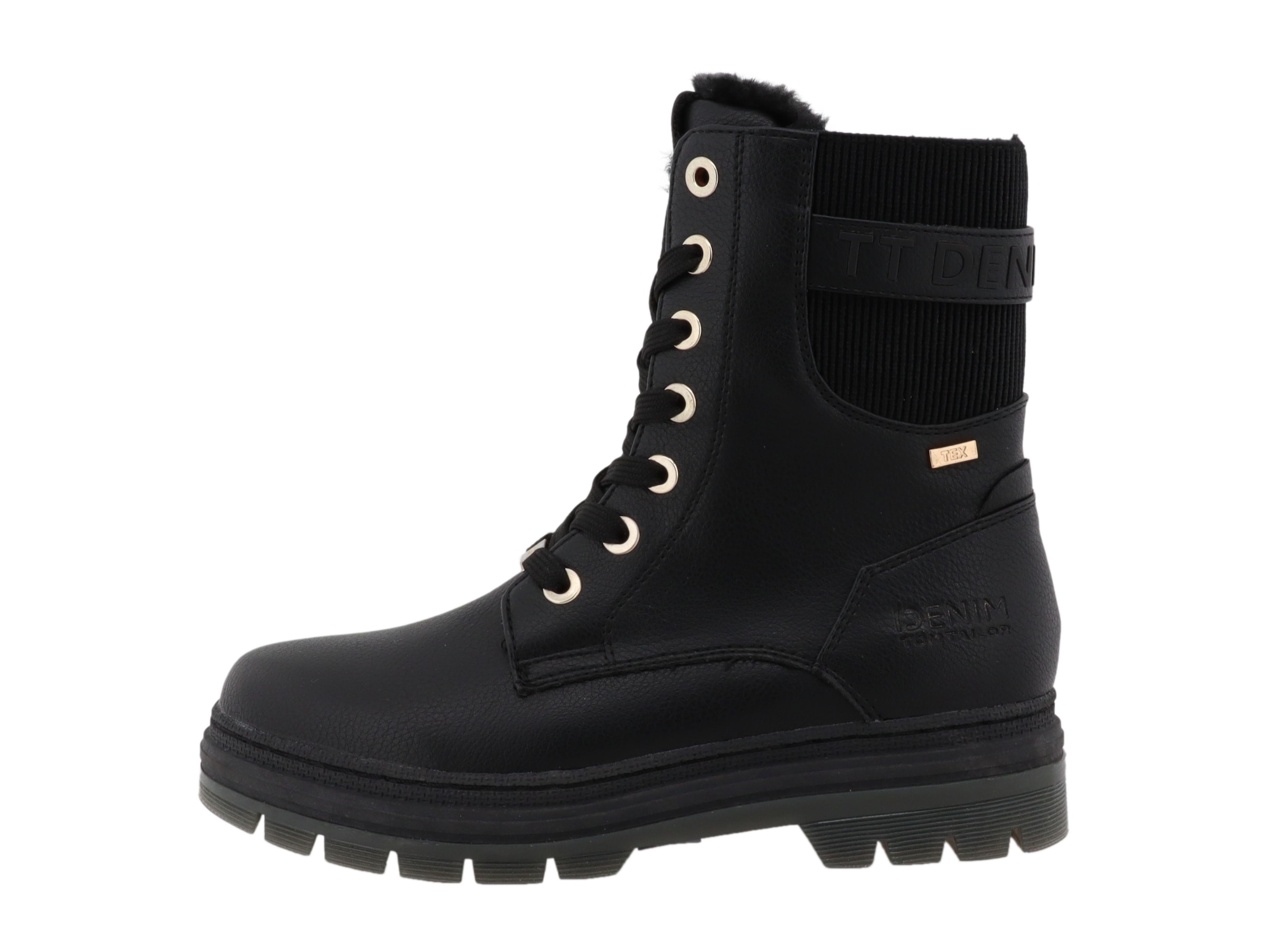 TOM TAILOR Schnürboots  Winterstiefel mit Logoprägung an der Ferse