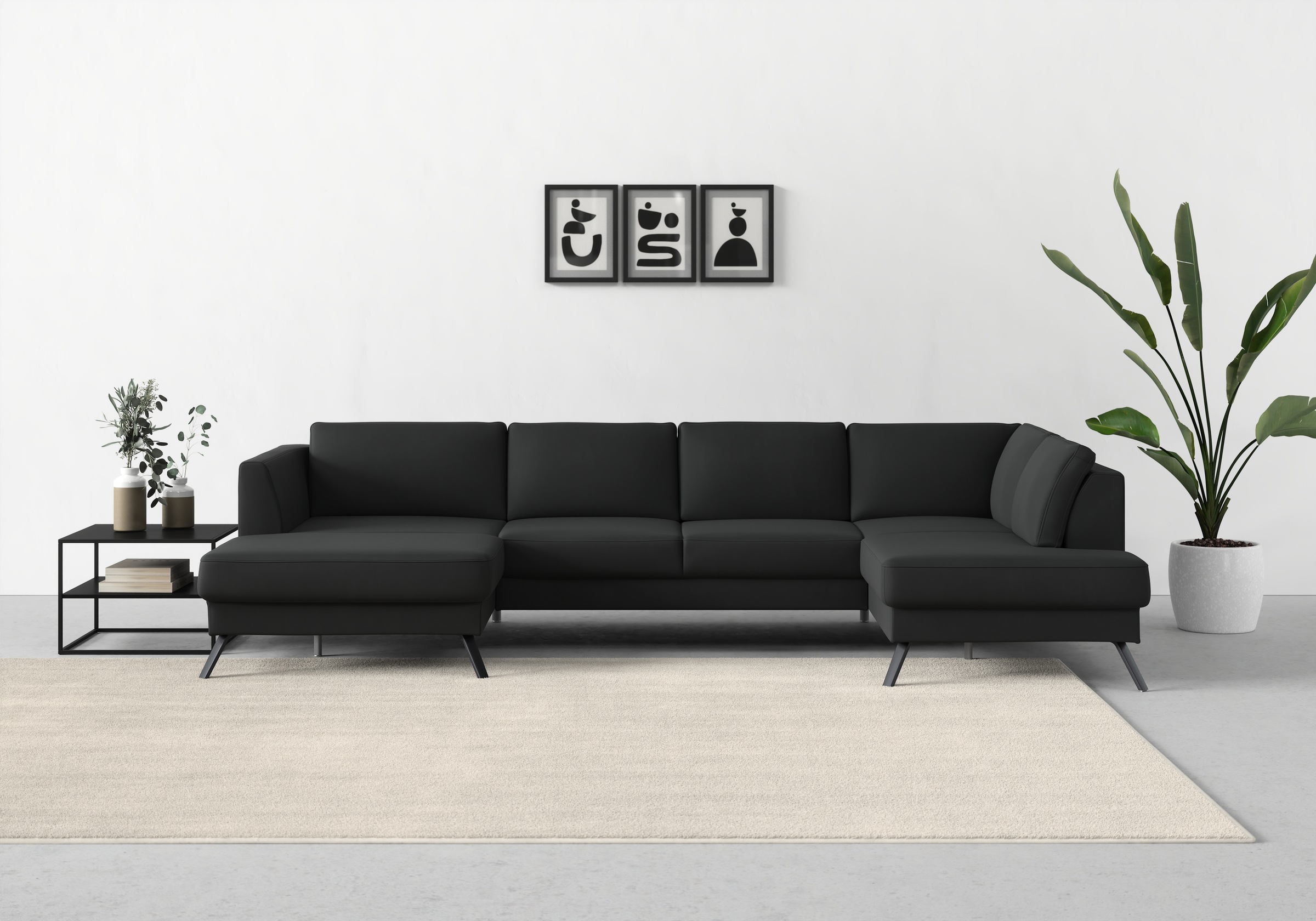 sit&more Paysage de salon »Lindholm U-Form« mit Sitztiefenverstellung und Federkern