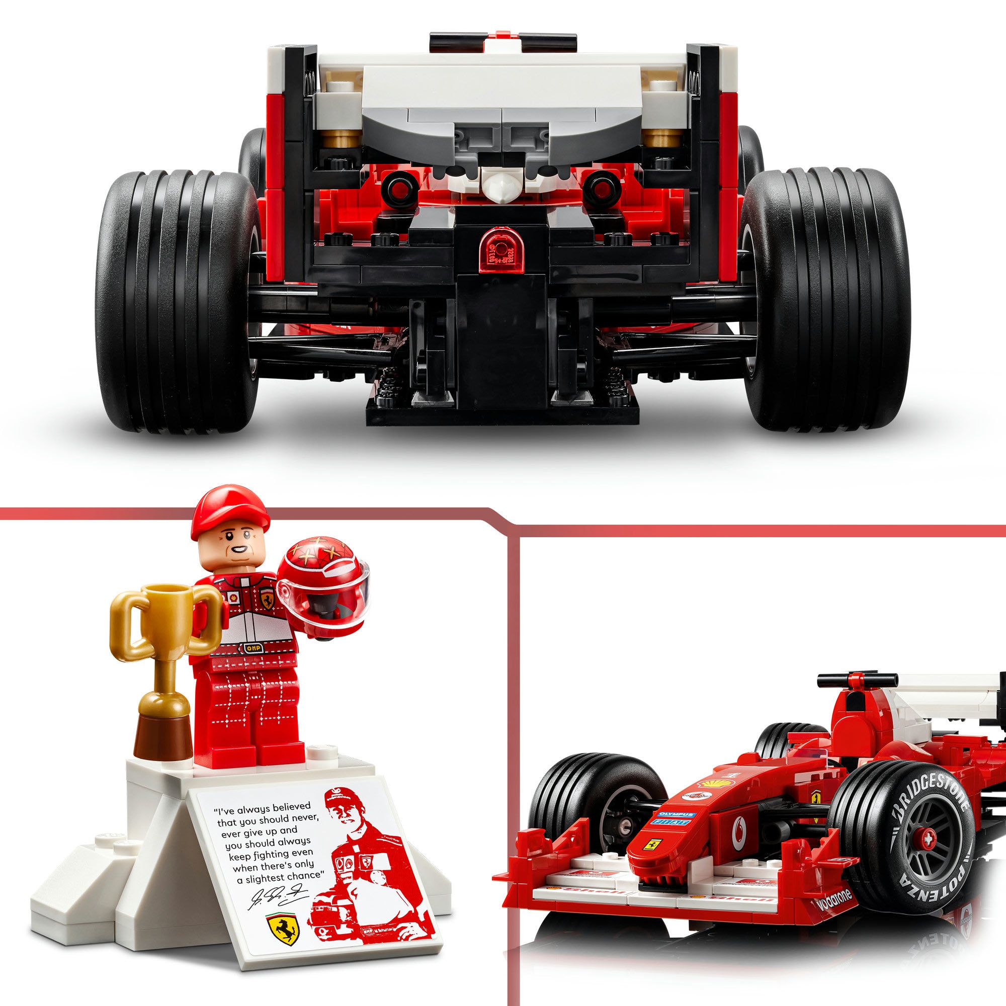LEGO® Konstruktionsspielsteine »Ferrari F2004 und Michael Schumacher (11375), LEGO Icons«