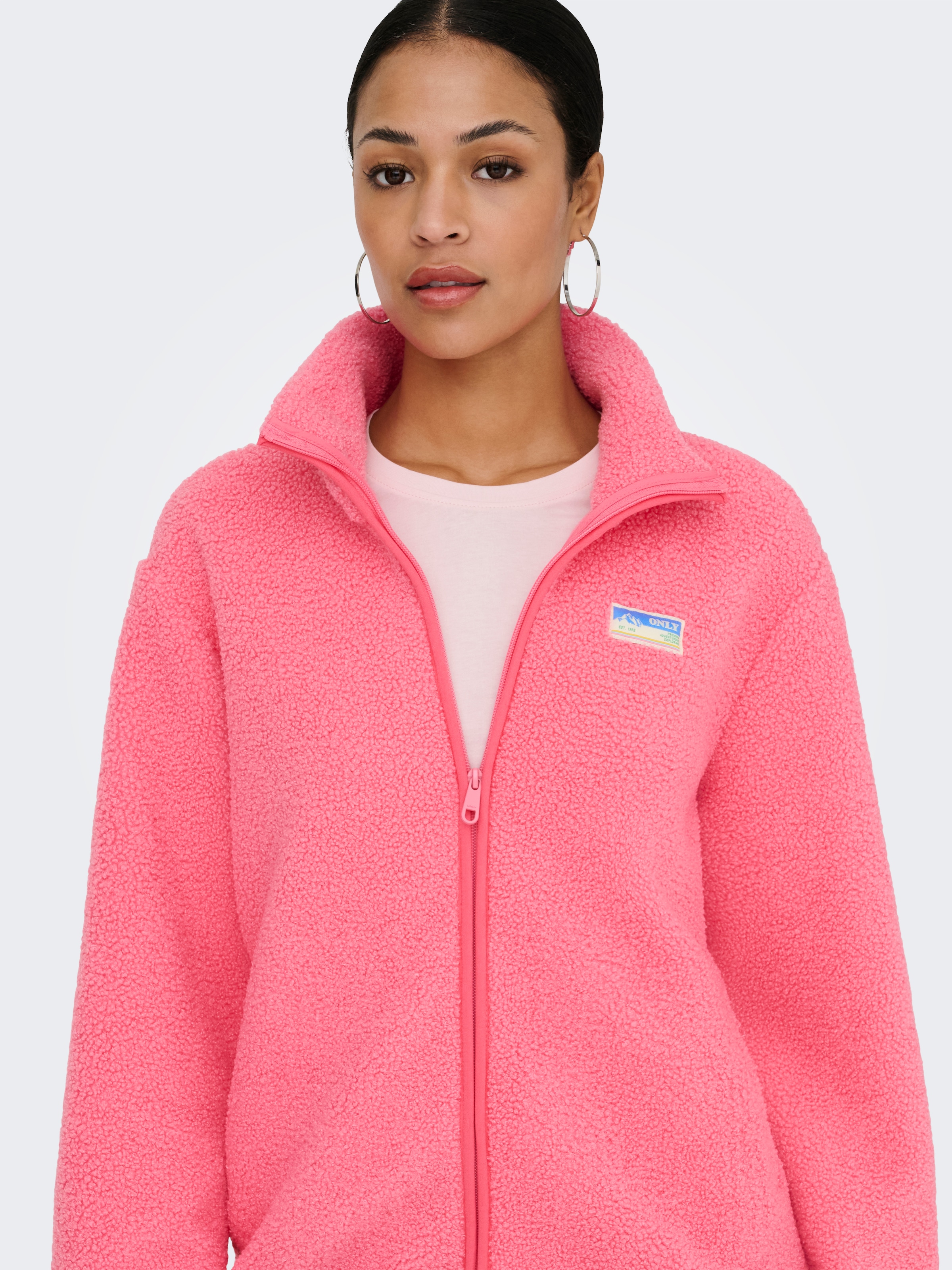 ONLY Veste en peluche »ONLEVA LIFE TEDDY JACKET CC OTW« sans capuche fibre synthétique,