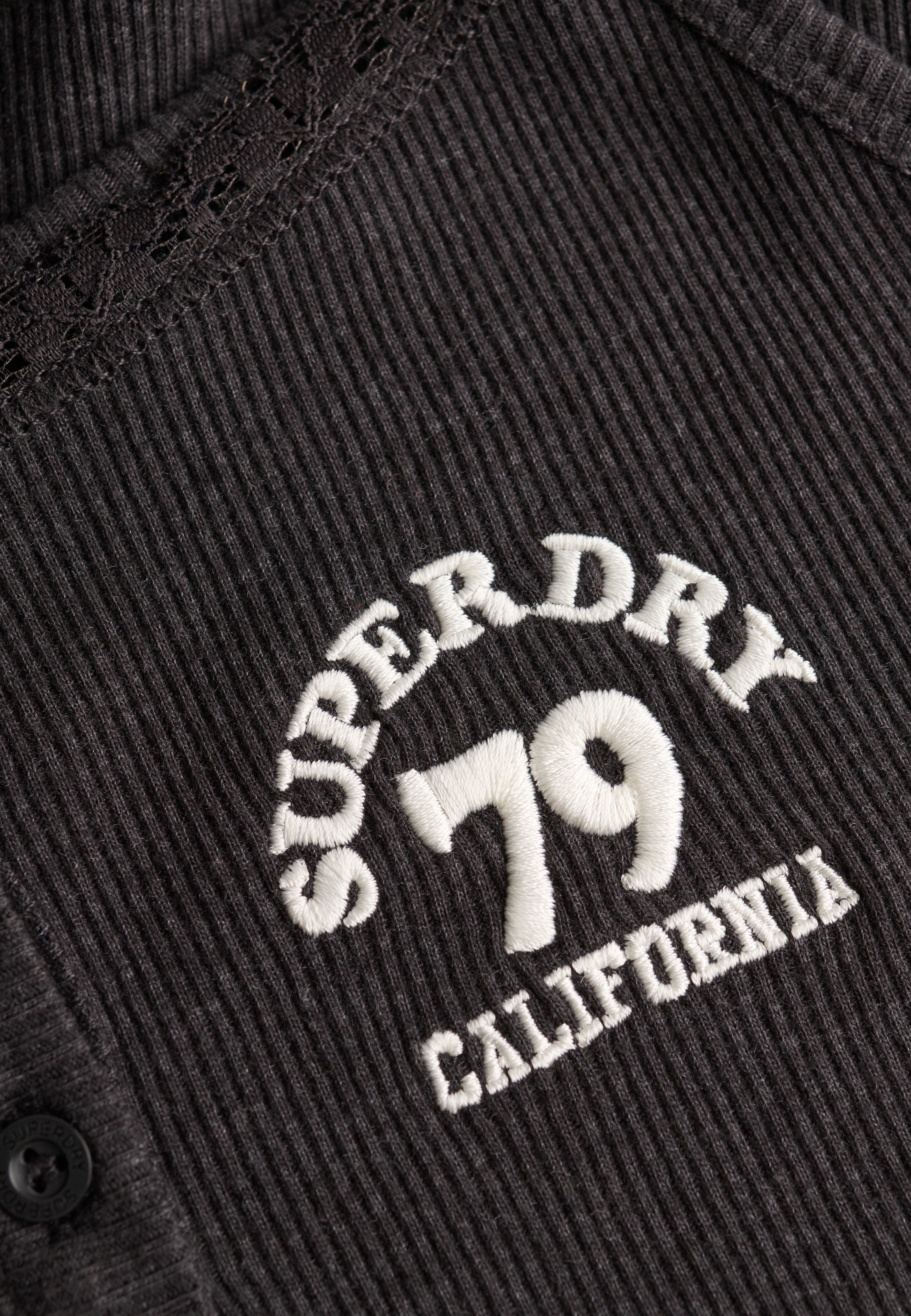 Superdry Top à bretelles avec encolure carrée, en coton et polyester, Regular Fit
