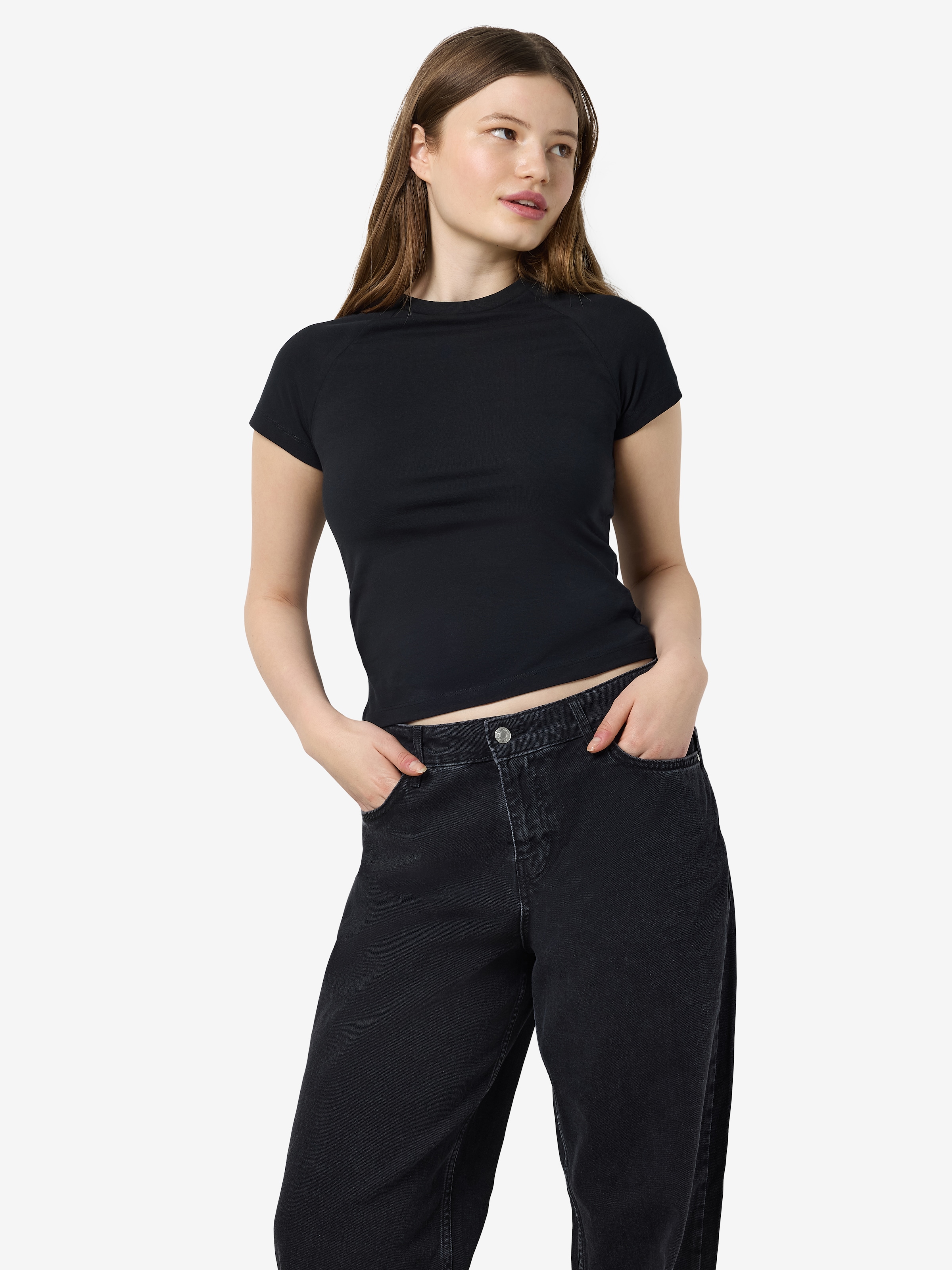 Noisy may Kurzarmshirt »NMKATINKA S/S RAGLAN TOP FWD JRS NOOS«
