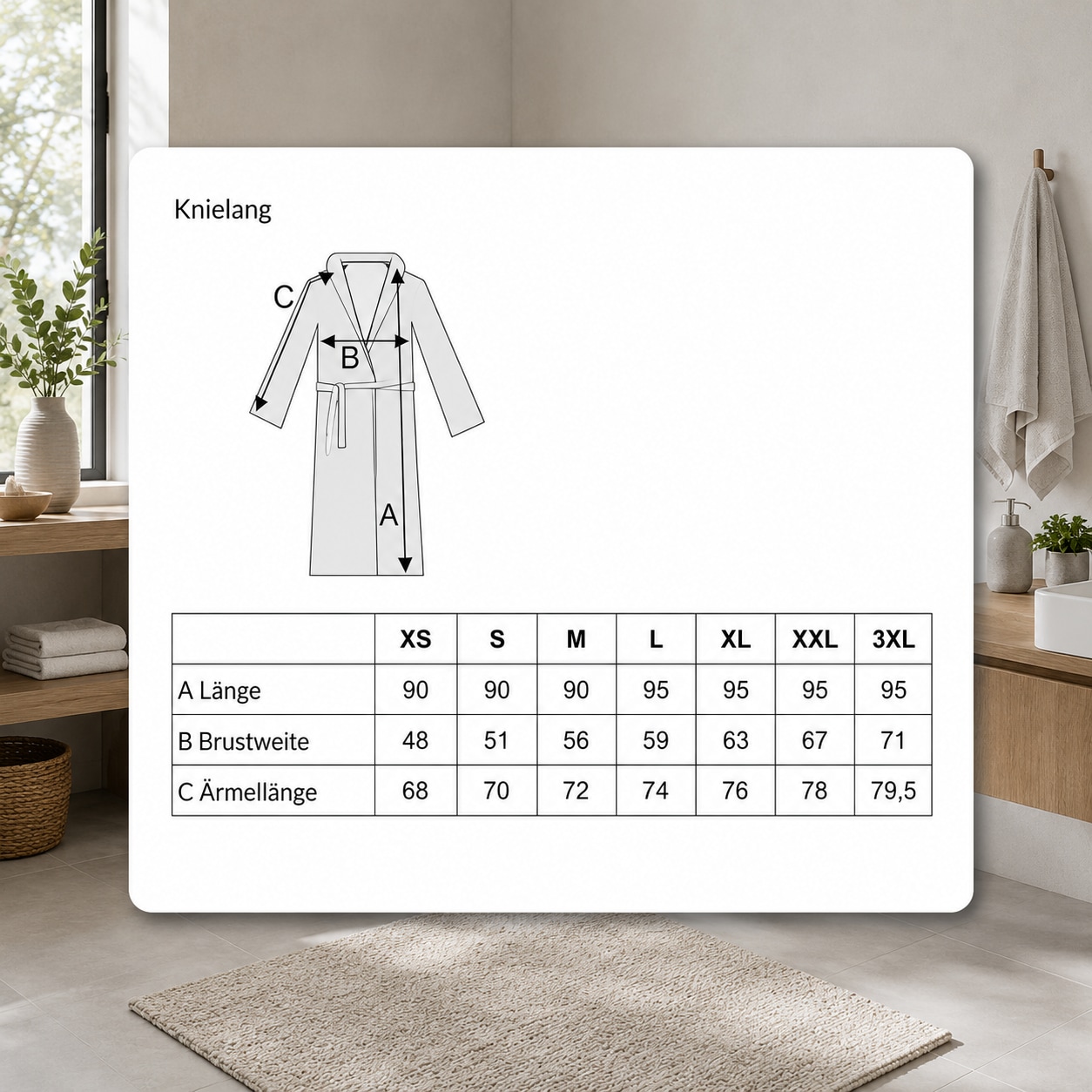 GOODproduct Peignoir de bain femme »Nela, ideal für Sauna & Spa, Hotelbademantel, Morgenmantel« 1 cuis uni, court, avec cordon de serrage & poches, XS-3XL