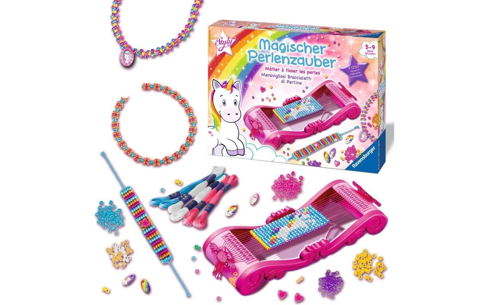 Ravensburger Set créatif »So Styly, Magischer Perlenzauber Einhorn« fabriqué en Europe
