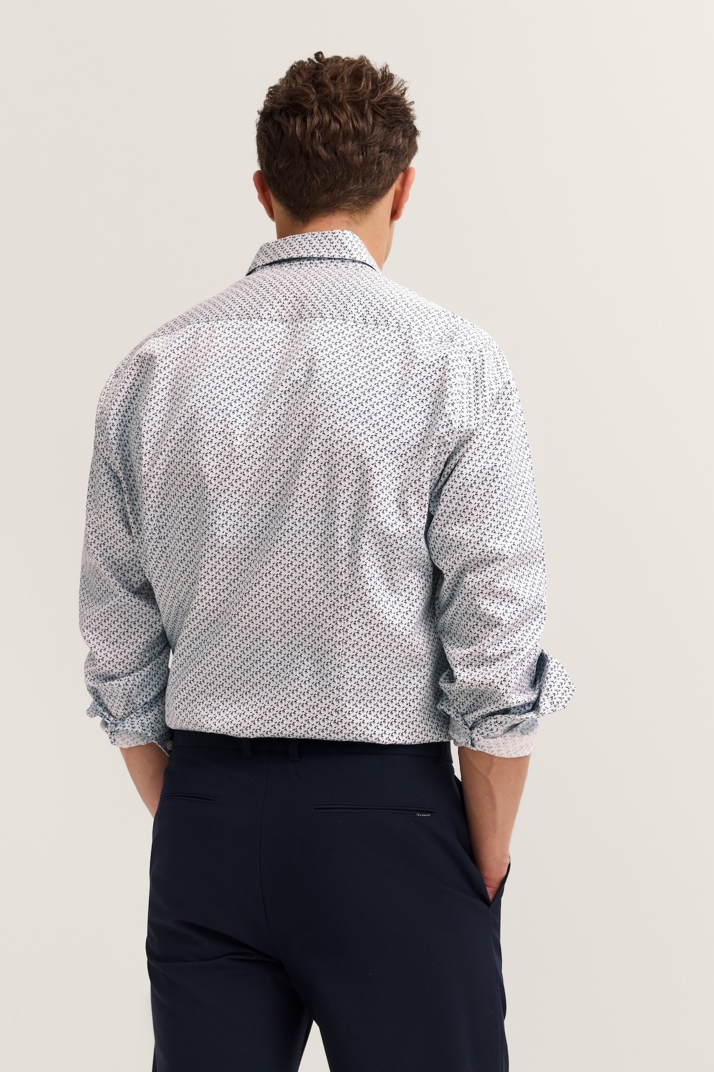 bugatti Chemise à manches longues »Easy Care« mit kleinem Print