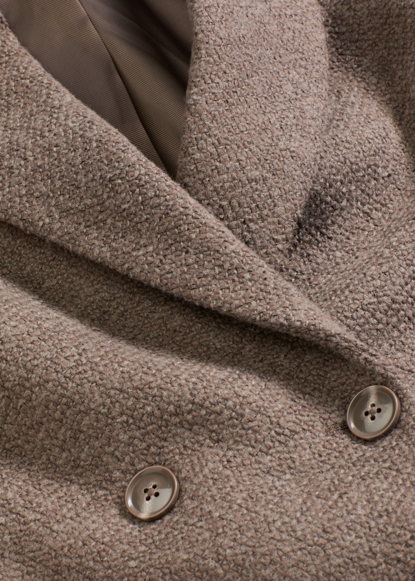 bonprix Manteau court »Kurzmantel in Wolloptik« à double rangée, aspect laine chinée, coupe ample, avec col à revers