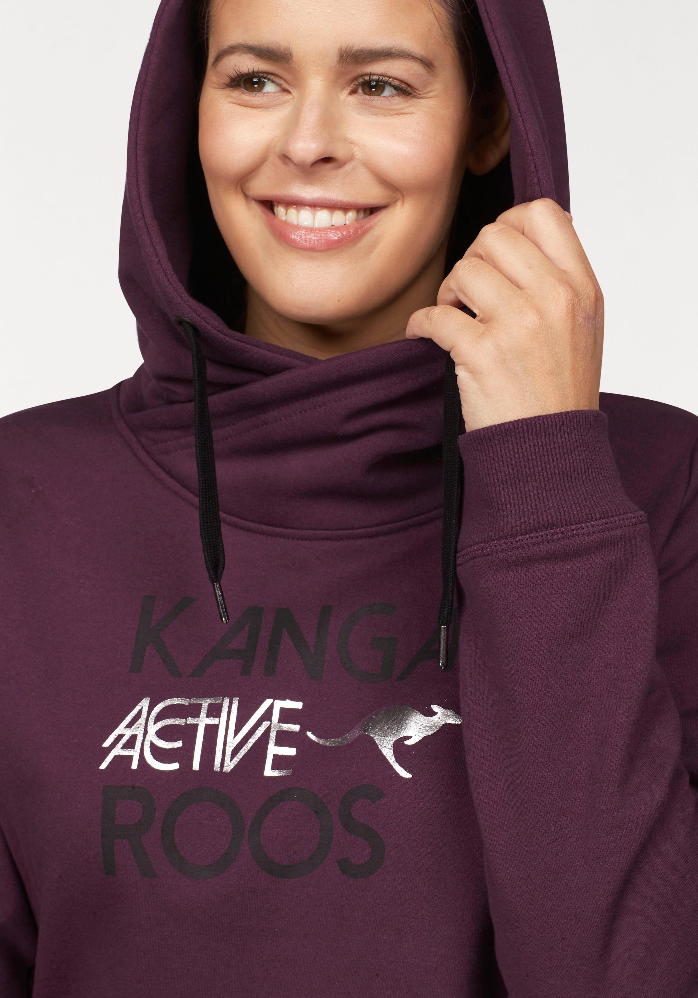 KangaROOS Sweatshirt lange Ärmel,  figurumspielende Passform, grosse Grössen