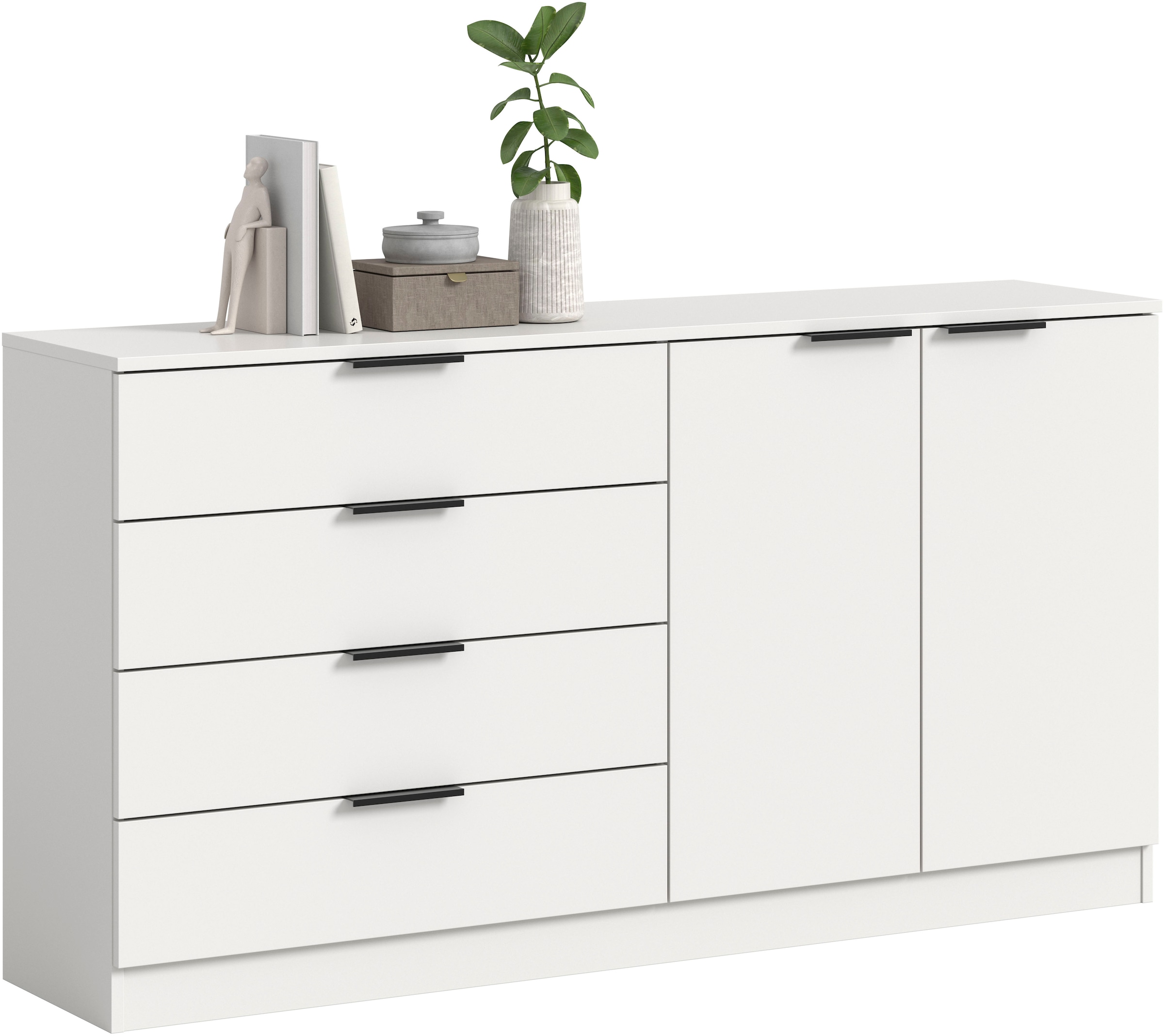 Home affaire Sideboard »SKARDE, Breite 148 cm, 4 Schubkästen, 2 Türen, viel Stauraum« in verschiedenen Farben und Breiten erhältlich, individuell einsetzbar,  Kommode, Anrichte, Schubkastenkommode, Schuhschrank, Schrank