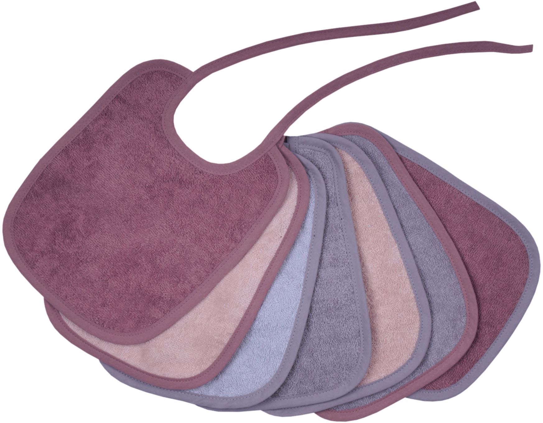 Wörner Lätzchen »Bindelätzchen 7er Pack 20x25 cm« 7 Stk. tlg. grosses Set, maschinenwaschbar, trocknergeeignet