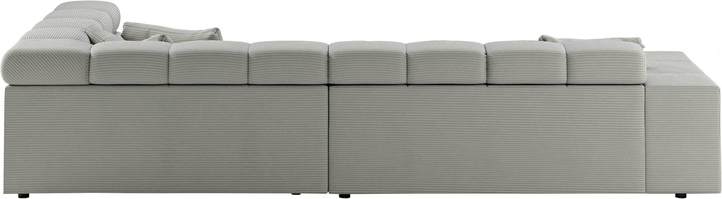 Home affaire Ecksofa »Ancona, Ecksofa,  incl. Kopfteilverstellung, Breite 319 cm, L-Form« wahlweise motorische Sitztiefenverstellung, auch in Cord + Easy Care